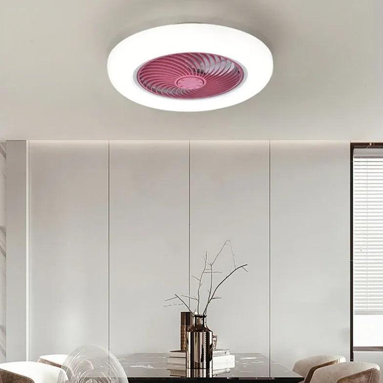 Ultra Thin Modern Ceiling Fan with LED Light - Energy Efficient Quiet DC Motor - Perfect for Bedroom, Living Room, and Office Spaces