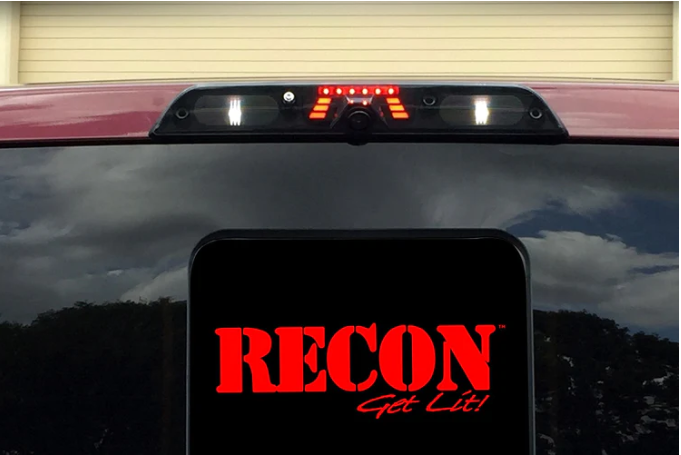 Ford Super Duty F250 F350 F450 F550 3rd Brake Light (2017-2024) - CREE XML LED Smoked Lens - Compatible with Cargo Bed Camera - Perfect for Truck Upgrades & Nighttime Safety Driving