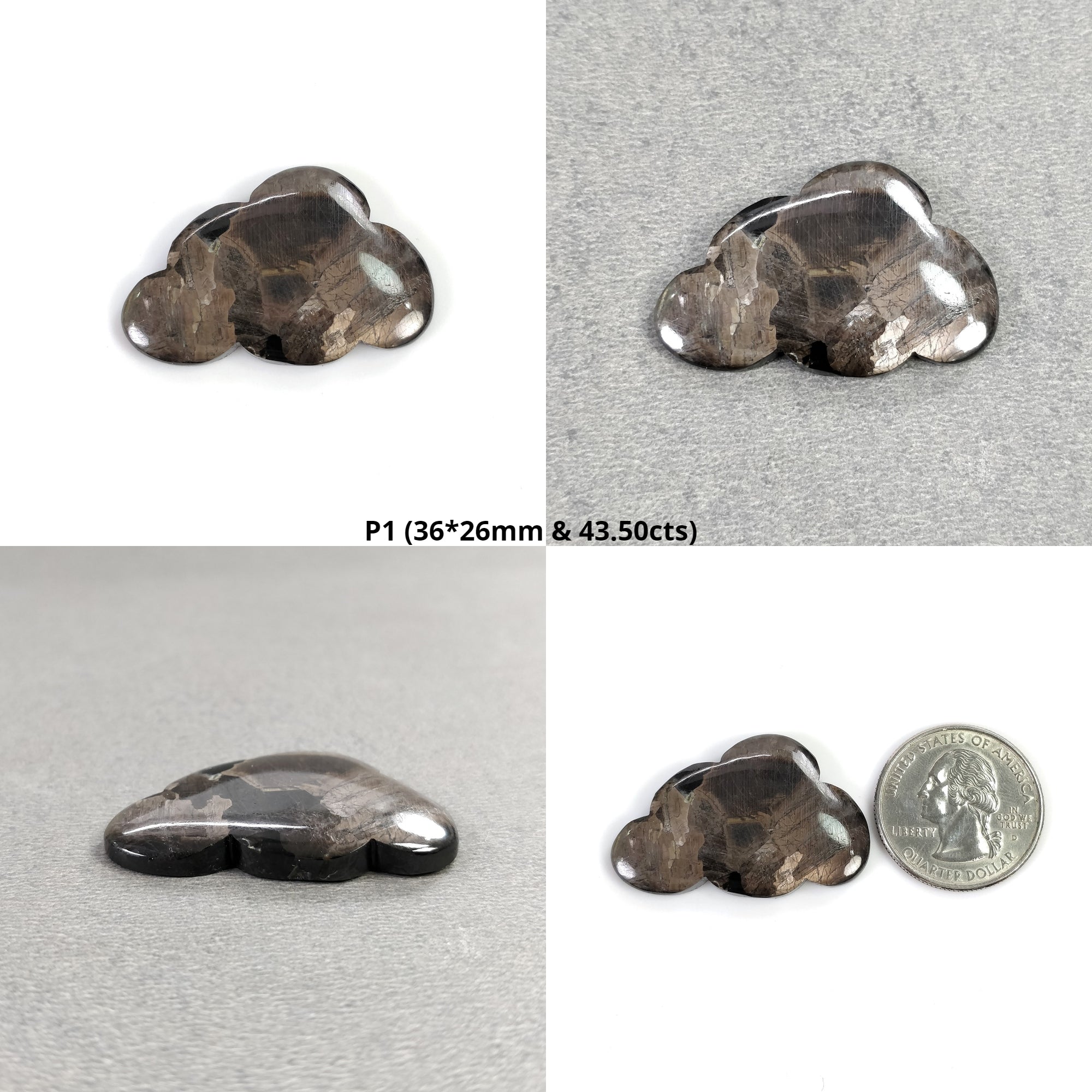 Natural Untreated Golden Brown Chocolate Sapphire Gemstone Carving - Hand Carved Cloud Design with Video | Unique Jewelry Making, Meditation Stone & Spiritual Gift Idea