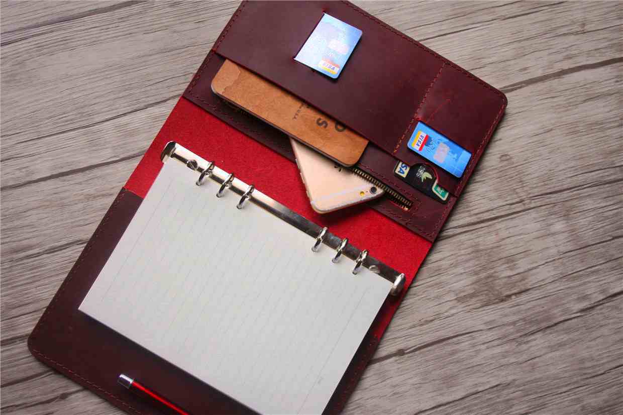 Personalized Red Leather Journal Notebook - Refillable & Customizable for Writing, Sketching, and Gift Giving