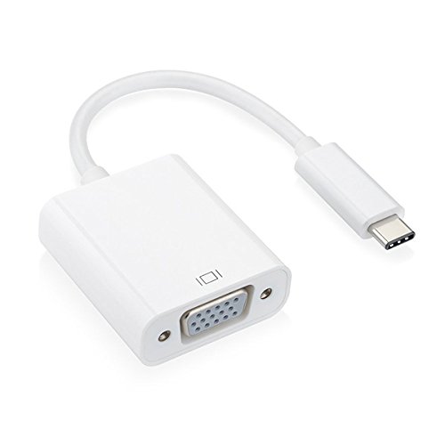 USB Type C to VGA Adapter Converter - Male to Female 4K Video Output for MacBook Pro, Dell XPS, HP Laptop - Perfect for Presentations, Home Office & Multi-Monitor Setup