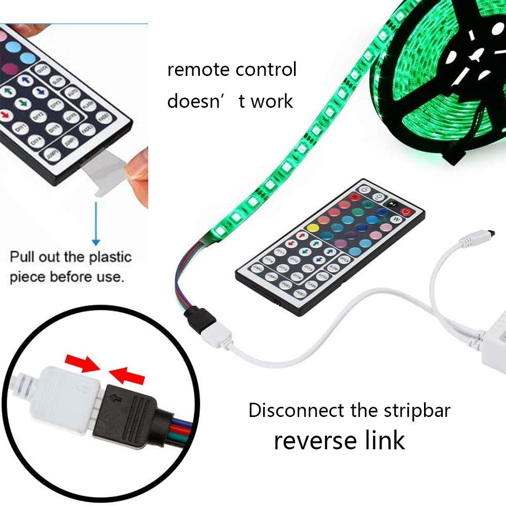 12V 2A LED Light Power Adapter with IR Remote Controller - Compatible with 5050 2835 3528 LED Strip Lights for Home Theater, Kitchen, and Bedroom Lighting