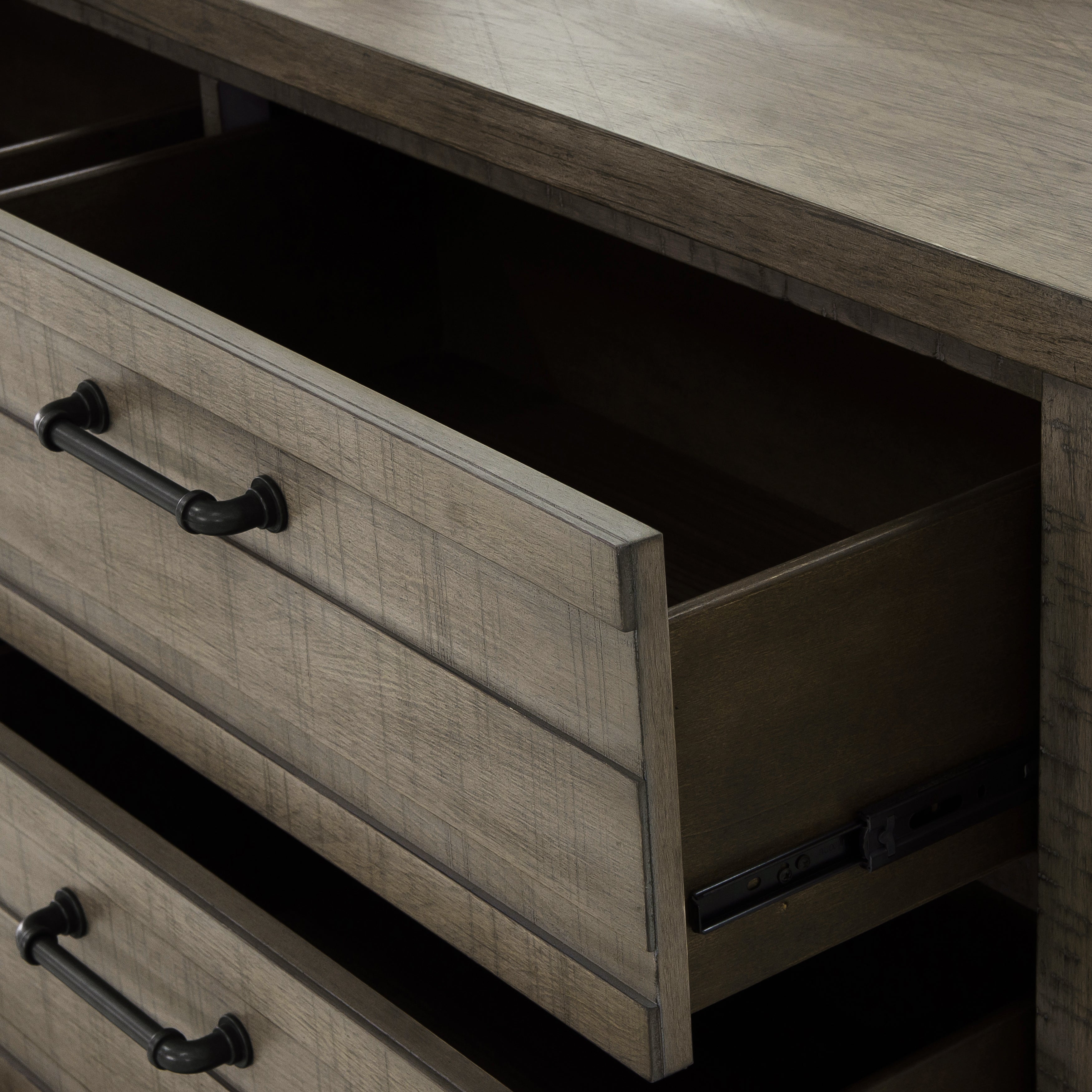 Sedona Transitional Medium Gray Wood 5-Drawer Chest - Stylish Bedroom Dresser for Clothes Storage & Home Organization