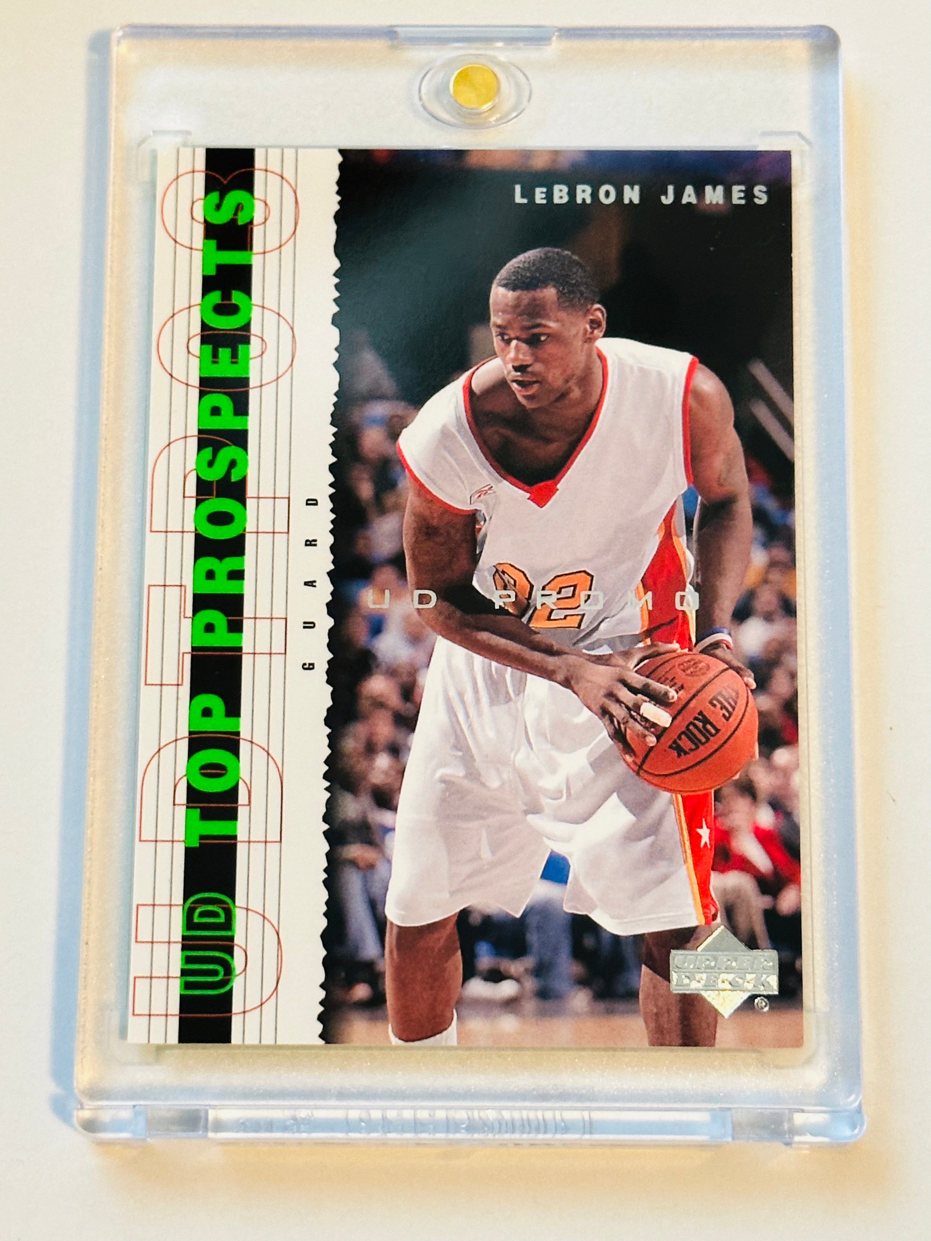 2003 LeBron James UD Top Prospects Rookie NBA Trading Card - Collectible Basketball Memorabilia for Fans & Investors - Perfect for Display, Gifting, and Sports Collections