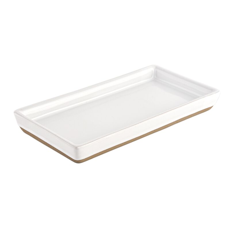 Premium White Stoneware Tray - Elegant Serving Platter for Cheese, Desserts & Appetizers | Perfect for Entertaining, Dining & Home Decor