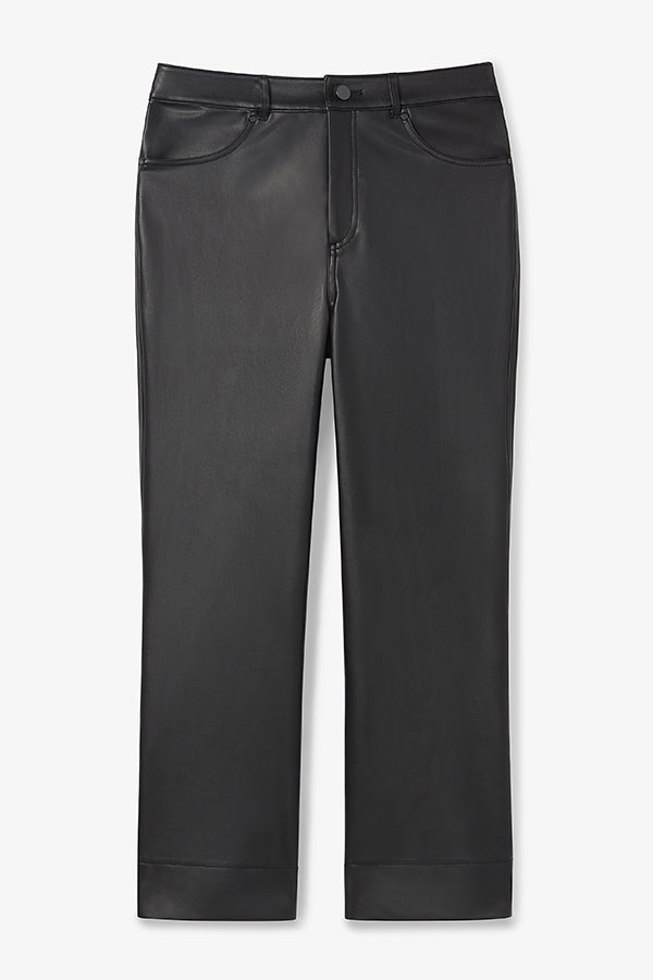 Vegan Leather Archie Pants for Women - High Waisted Faux Leather Leggings, Stretchy & Comfortable - Perfect for Casual Wear, Night Out, and Office Outfits