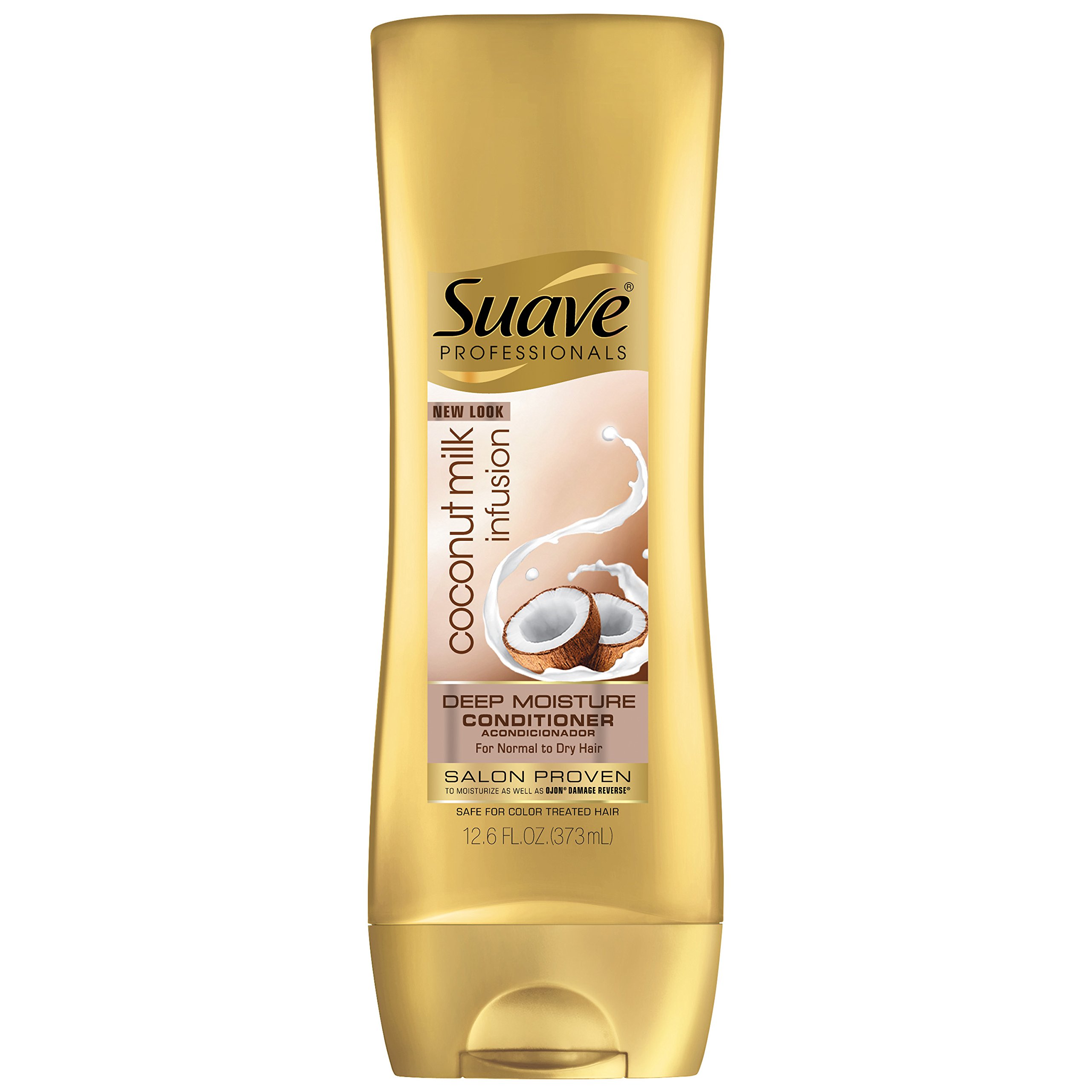 Suave Professionals Deep Moisture Conditioner with Coconut Milk Infusion - 12.6 oz for Dry, Damaged Hair | Hydrating Hair Care for Soft, Shiny Locks - Perfect for Daily Use & Post-Color Treatment