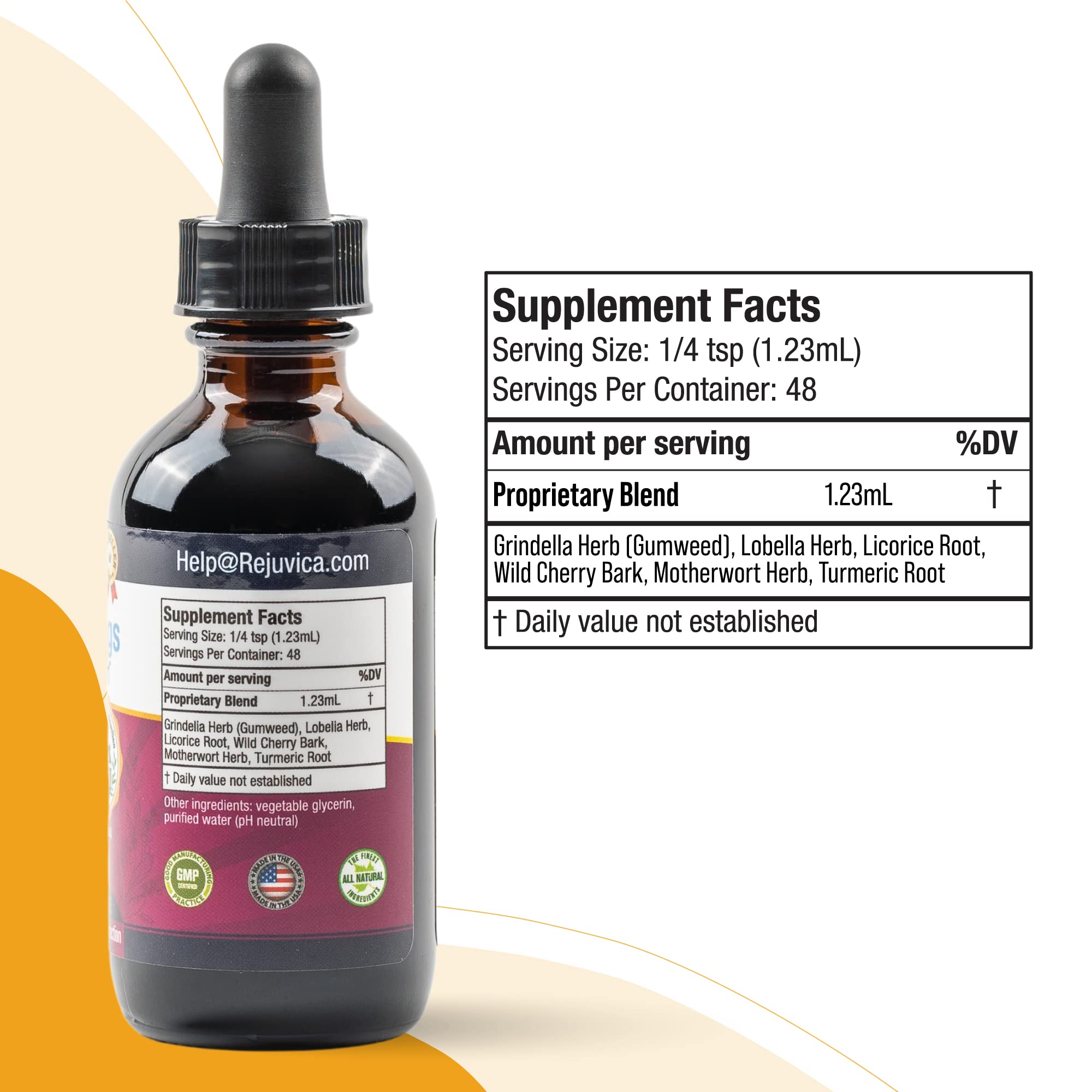 Bright Lungs - Natural Lung Detox Supplement for Respiratory Health with Grindelia, Lobelia & Licorice - Supports Clean Breathing for Smokers, Allergy Sufferers & Urban Dwellers