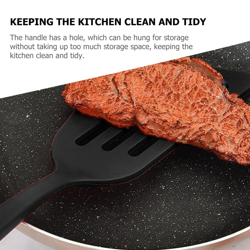 Premium Flexible Nonstick Steak Frying Spatula - Heat Resistant Scald-Proof Handle - Perfect for Woks, Grills & Kitchen Cooking Utensils - Ideal for BBQ, Stir Fry & Sautéing Dishes