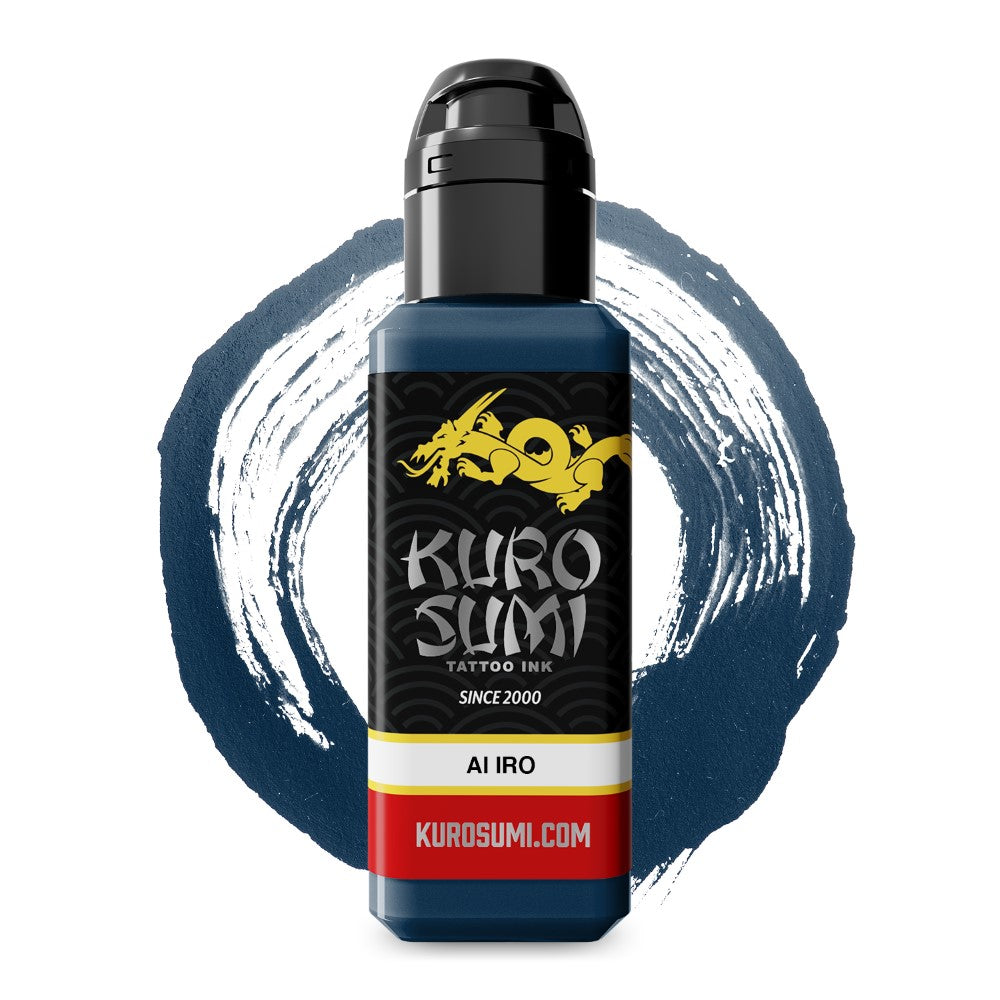 Kuro Sumi Ai Iro Tattoo Ink - Premium Black & Blue Tattoo Ink for Professional Artists - Perfect for Sleeves, Portraits & Detailed Tattoo Work