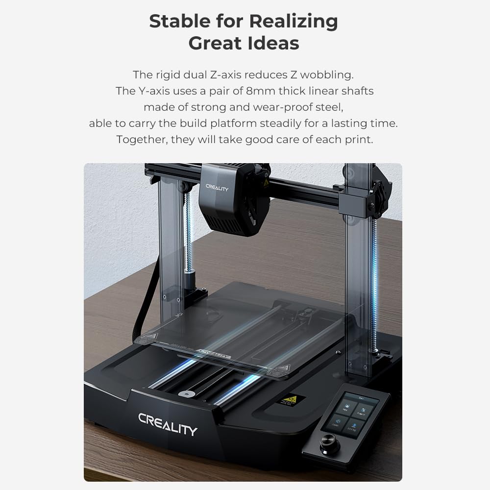 Creality Ender 3 V3 SE 3D Printer with Auto Leveling | 250mm/s High Speed Printing | CR Touch Sensor | Sprite Direct Extruder | Dual Z & Y Axis | 8.66x8.66x9.84in Build Volume | Perfect for Home DIY, Prototyping & Hobby Projects