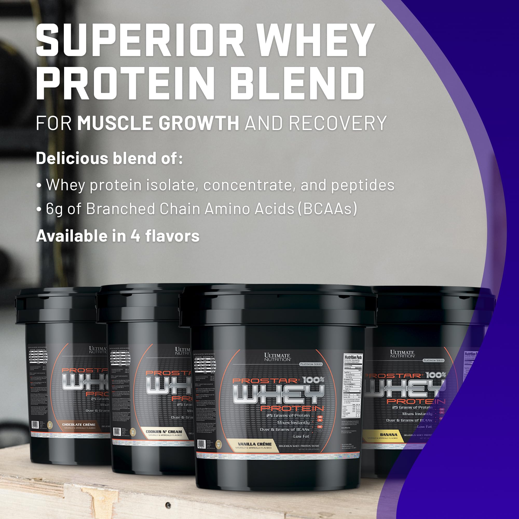 Ultimate Nutrition Prostar Whey Protein Powder Isolate, Vanilla - Low Carb, High Protein Shake for Muscle Gain & Recovery - Low Sodium, Low-Fat & Keto Friendly - 10 lbs Bucket - Perfect for Post-Workout, Weight Loss & Healthy Lifestyle
