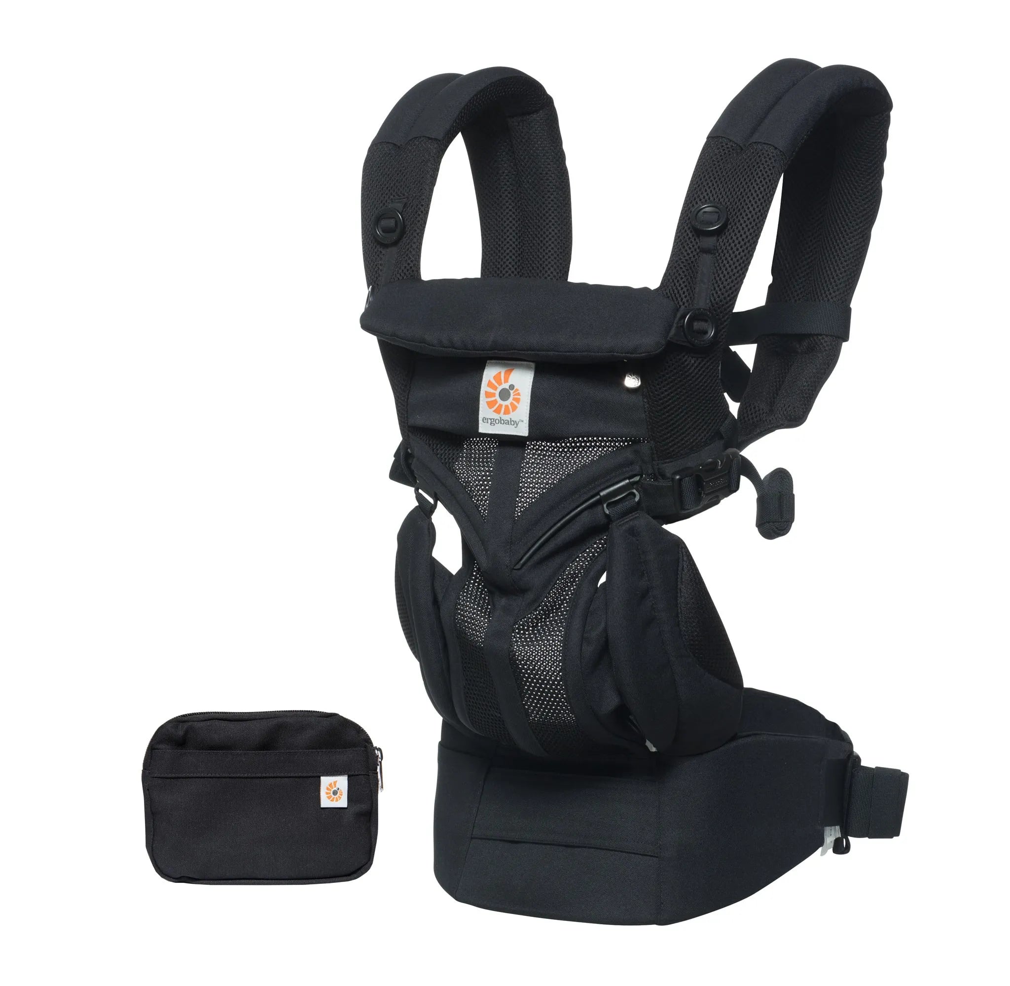 Omni 360 Cool Air Mesh Baby Carrier with Lumbar Support - Breathable All-Position Infant Carrier for 7-45 lbs (Onyx Black) - Perfect for Hiking, Travel & Everyday Use
