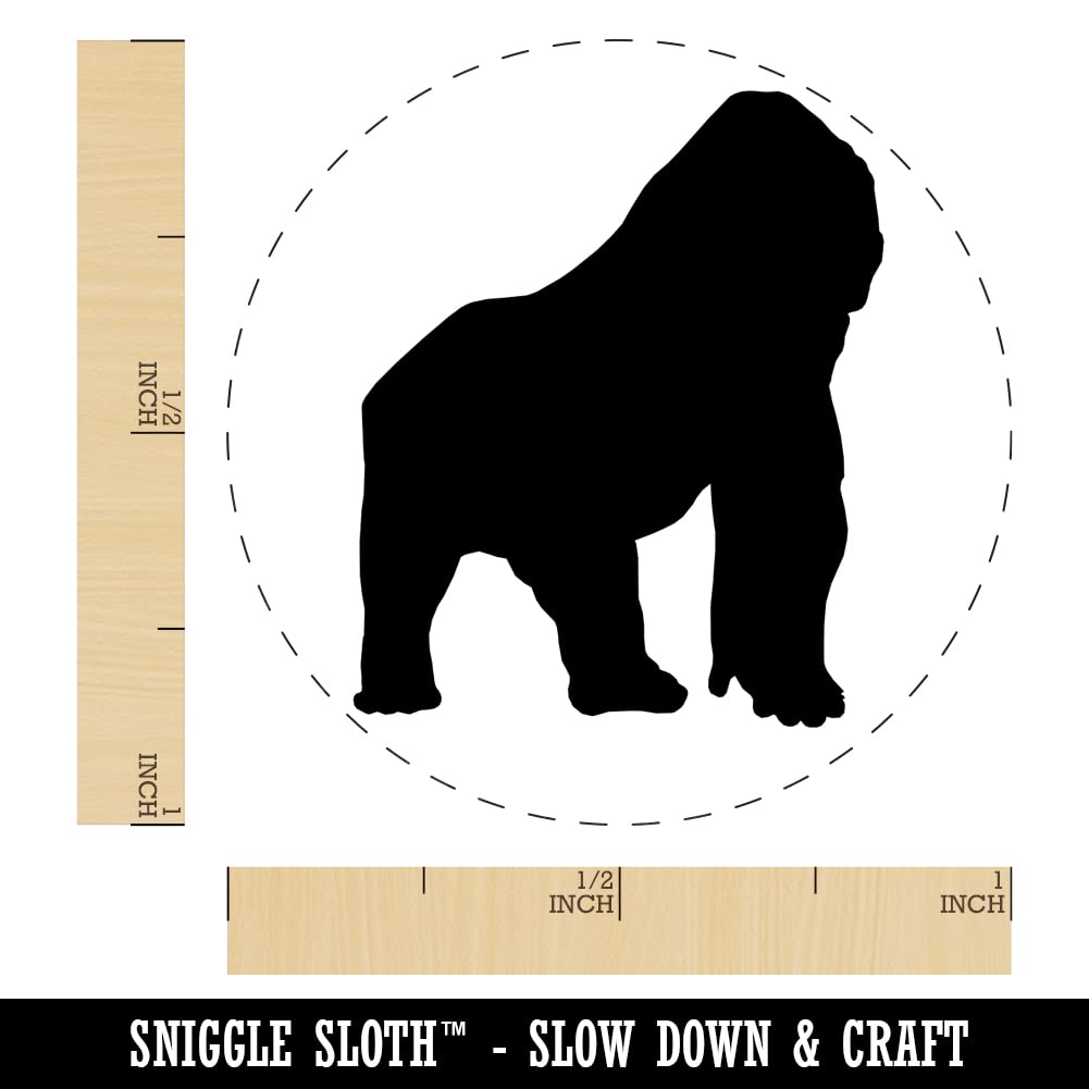Gorilla Solid Self-Inking Rubber Stamp - 1 Inch Medium Blue Ink Stamper for Crafting, Scrapbooking & Planner Organization - Perfect for DIY Projects, Office Use & Document Marking