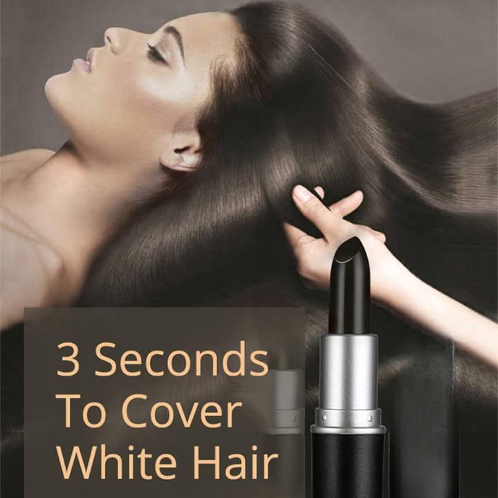 Hair Root Touch-Up Stick - Quick Cover for Thinning Hair & Hair Loss, Temporary Hair Dye Concealer Pen (Black) | Perfect for Daily Use, Travel & On-The-Go Hair Coverage