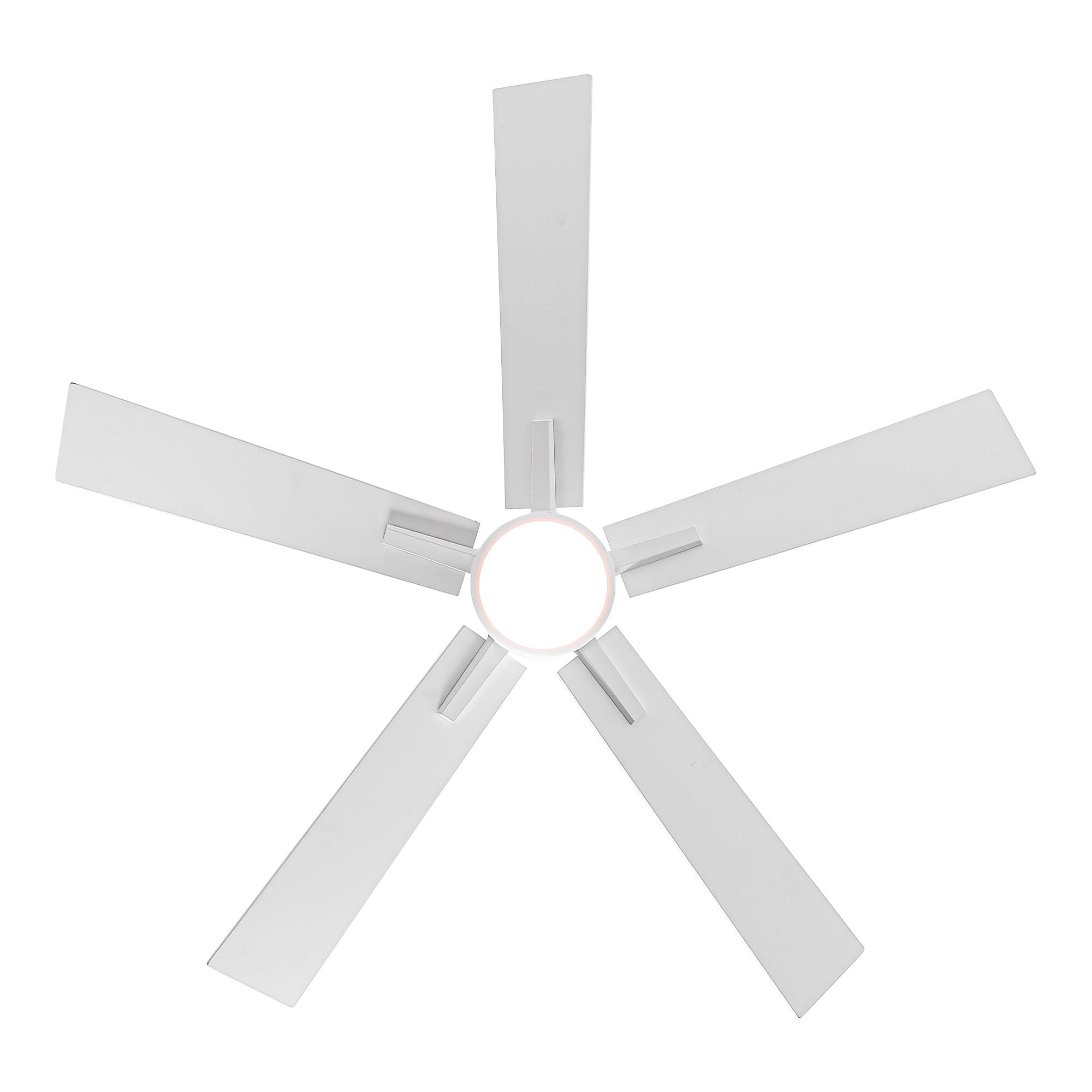 48 DC Motor 5-Blade Modern Ceiling Fan with Downrod Mount - Perfect for Living Room, Bedroom, and Office Cooling