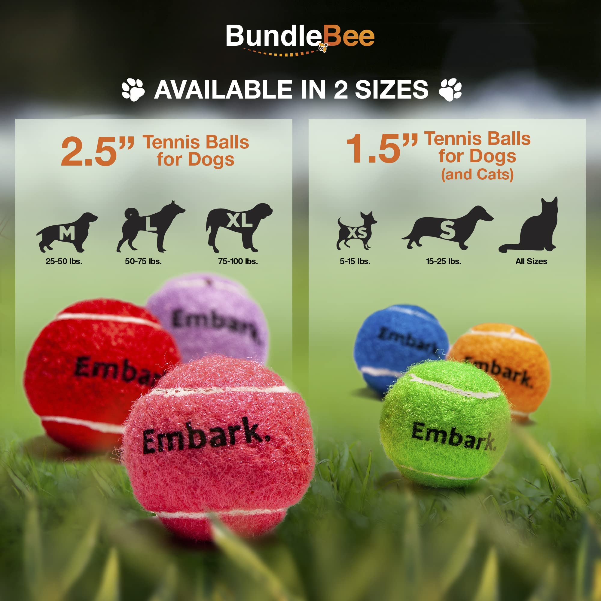 Colorful Squeaky Tennis Balls for Small Dogs - 12 Pack - Perfect for Outdoor Fetch & Training