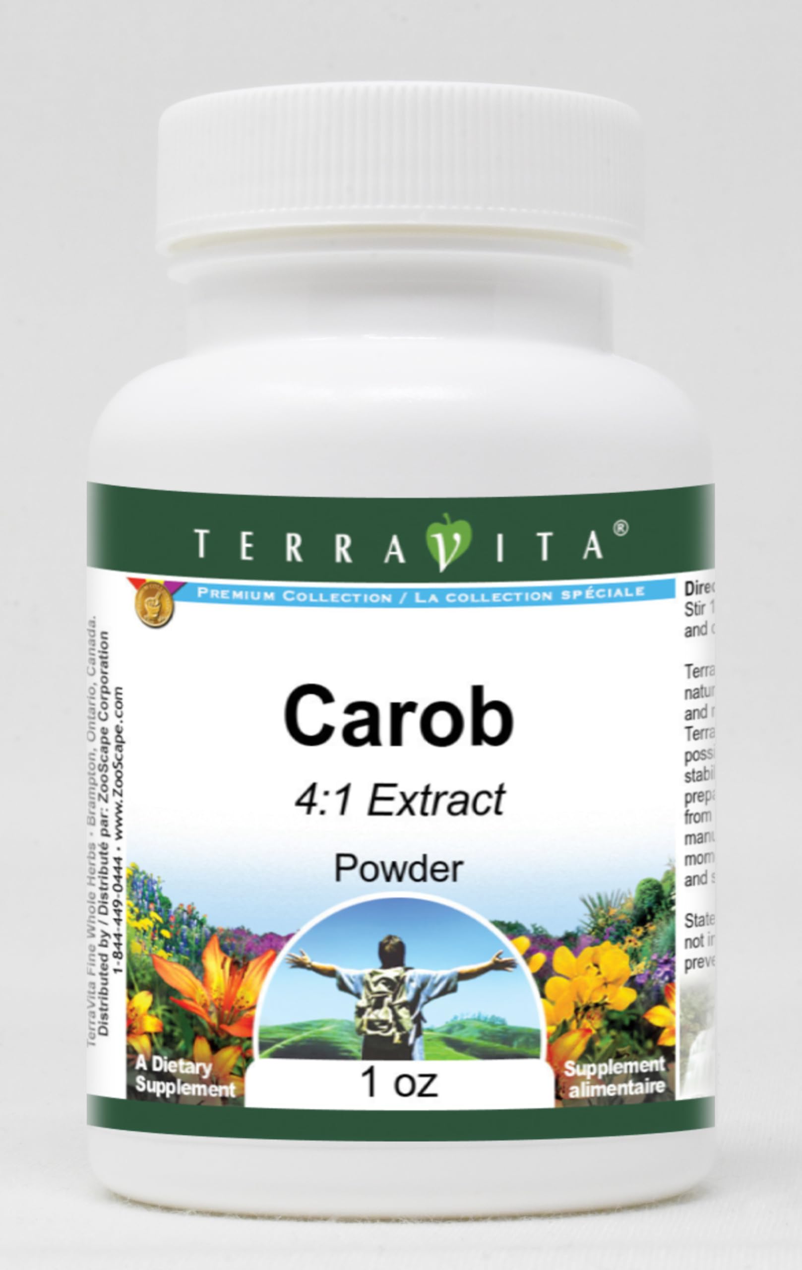 Organic Carob Powder 4:1 Extract (1 oz) - Natural Chocolate Flavor Alternative | Perfect for Baking, Smoothies & Healthy Desserts