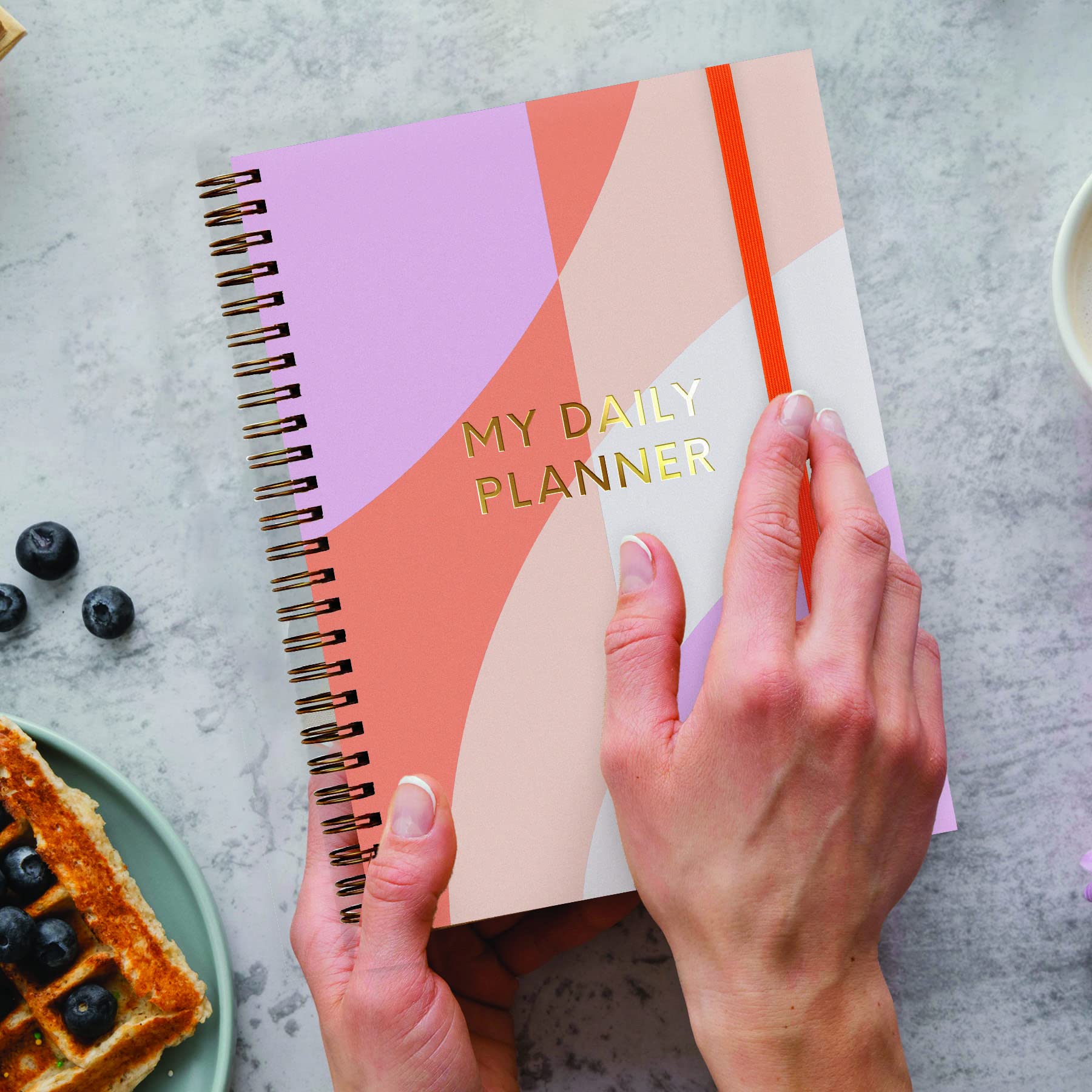 2025 Undated Daily Planner with Meal, Habit & Routine Tracker - Productivity Organizer Notebook for Students, College, Work, ADHD & Fitness | Perfect for Goal Setting, Time Management & Stress Relief