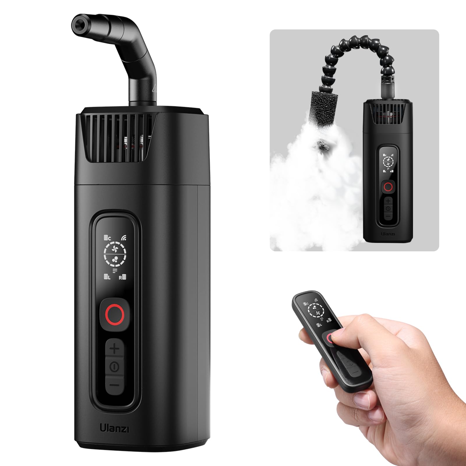 JUSMO FM01 Portable Smoke Machine - Battery Powered Handheld Fogger with Remote Control for Photography, Videography & Special Effects | Indoor & Outdoor Use for Parties, Concerts, Halloween & Film Production