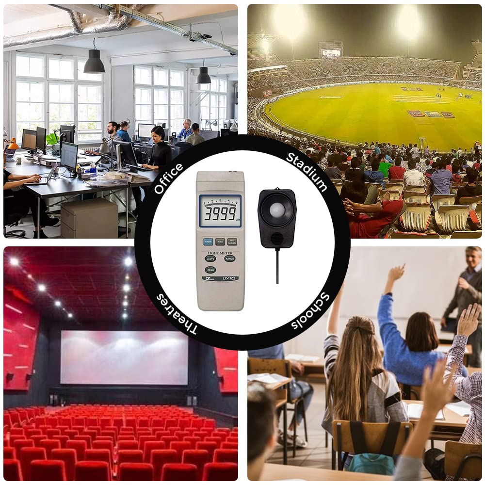 LX-1102 Digital Light Meter - Professional Lux Meter for Photography, Film Making, Indoor/Outdoor Lighting Measurement - Perfect for Photographers, Videographers, and Lighting Technicians