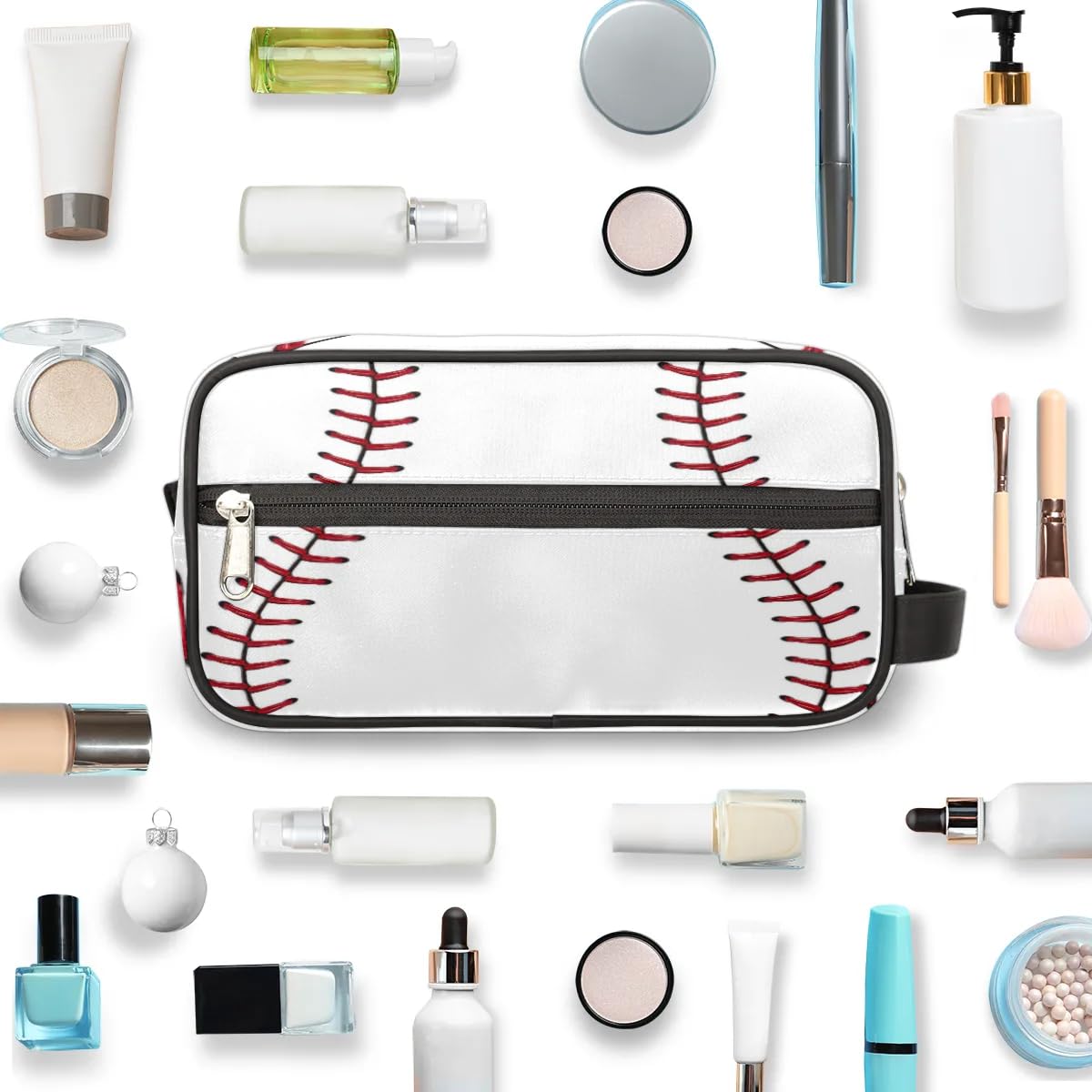 Waterproof Hanging Toiletry Bag for Men & Boys - Baseball Design Travel Cosmetic Organizer, TSA Approved Dopp Kit for Shaving & Makeup | Perfect for Gym, Camping, Business Trips & Bathroom Storage