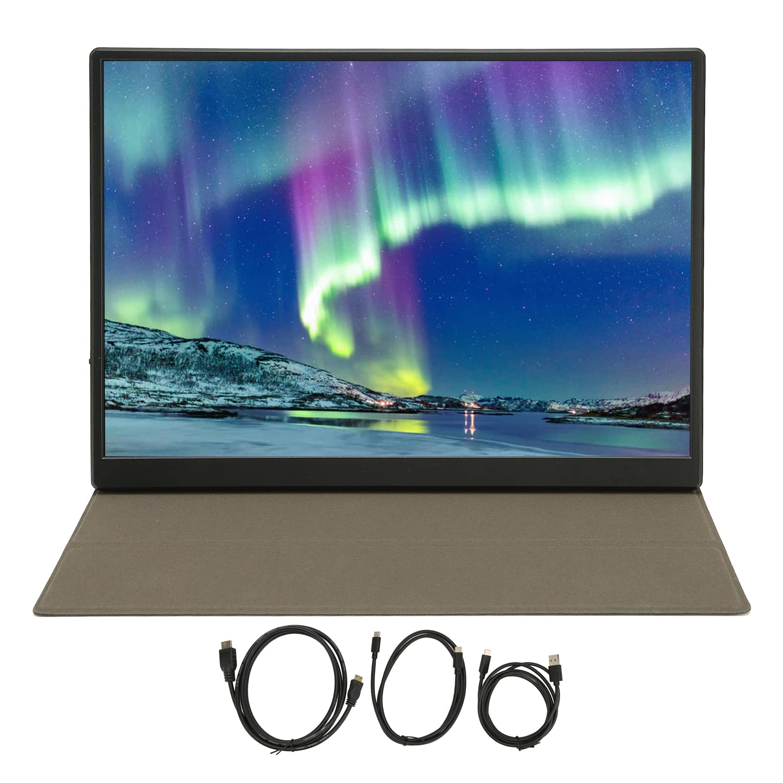 RvSky 10.5 Inch Portable Monitor - 1920x1280 FHD IPS Screen with PU Leather Case | Ultra Slim Mini Display for Laptop, PC, Gaming, Work & Travel | Perfect for Remote Work, Business Presentations & Entertainment On-The-Go