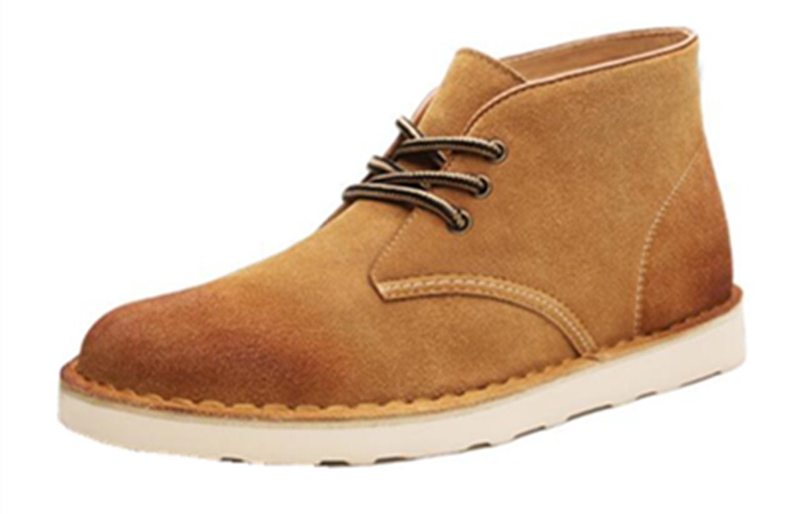 HAPPYSHOP(TM) Men's Genuine Leather Martin Boots - Desert Chukka Ankle Boots for Casual Wear & Outdoor Adventures
