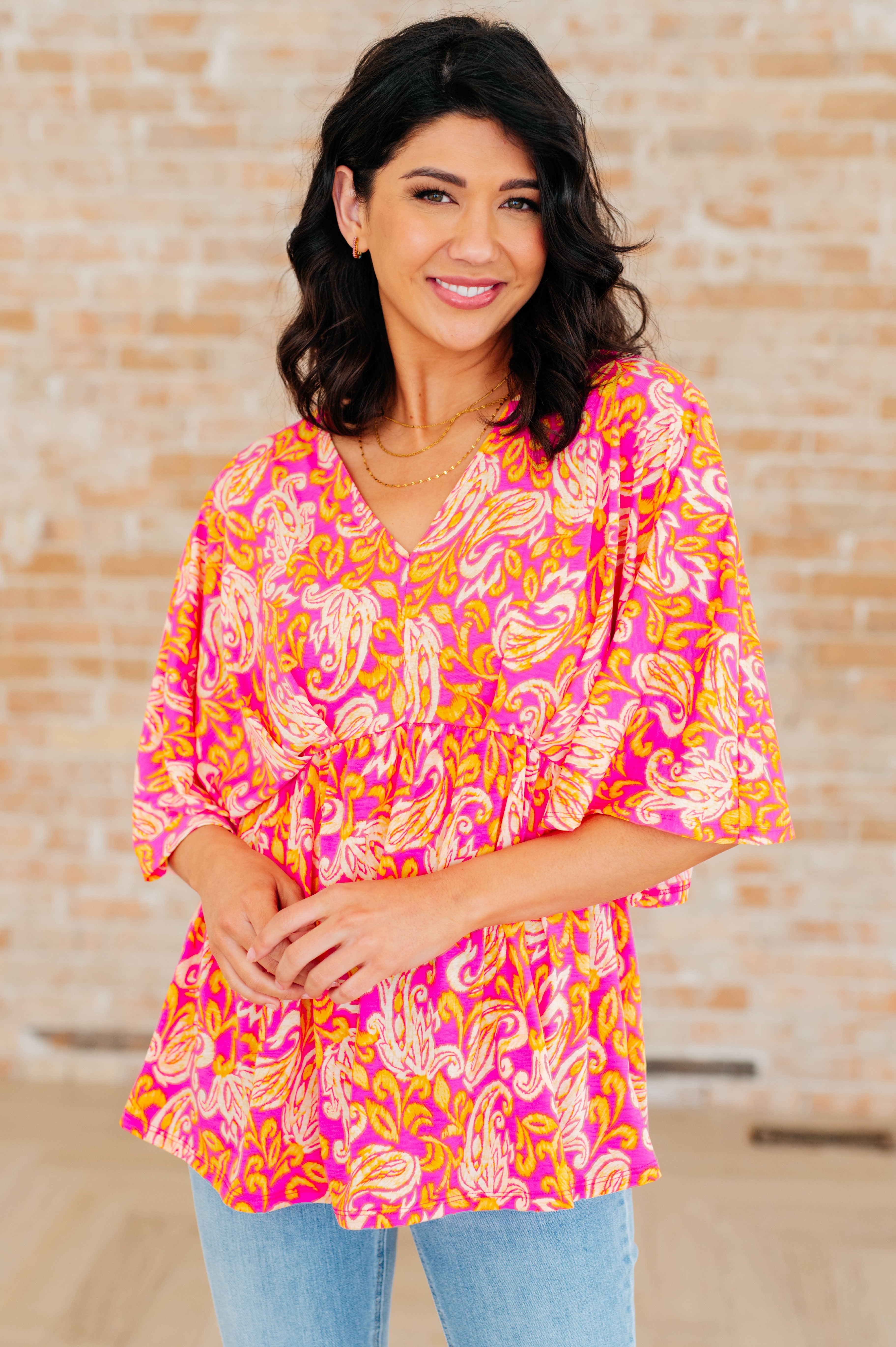 Dreamer Peplum Top - Women's Floral Lace Blouse in Soft Pink for Casual Wear & Date Night Outfits