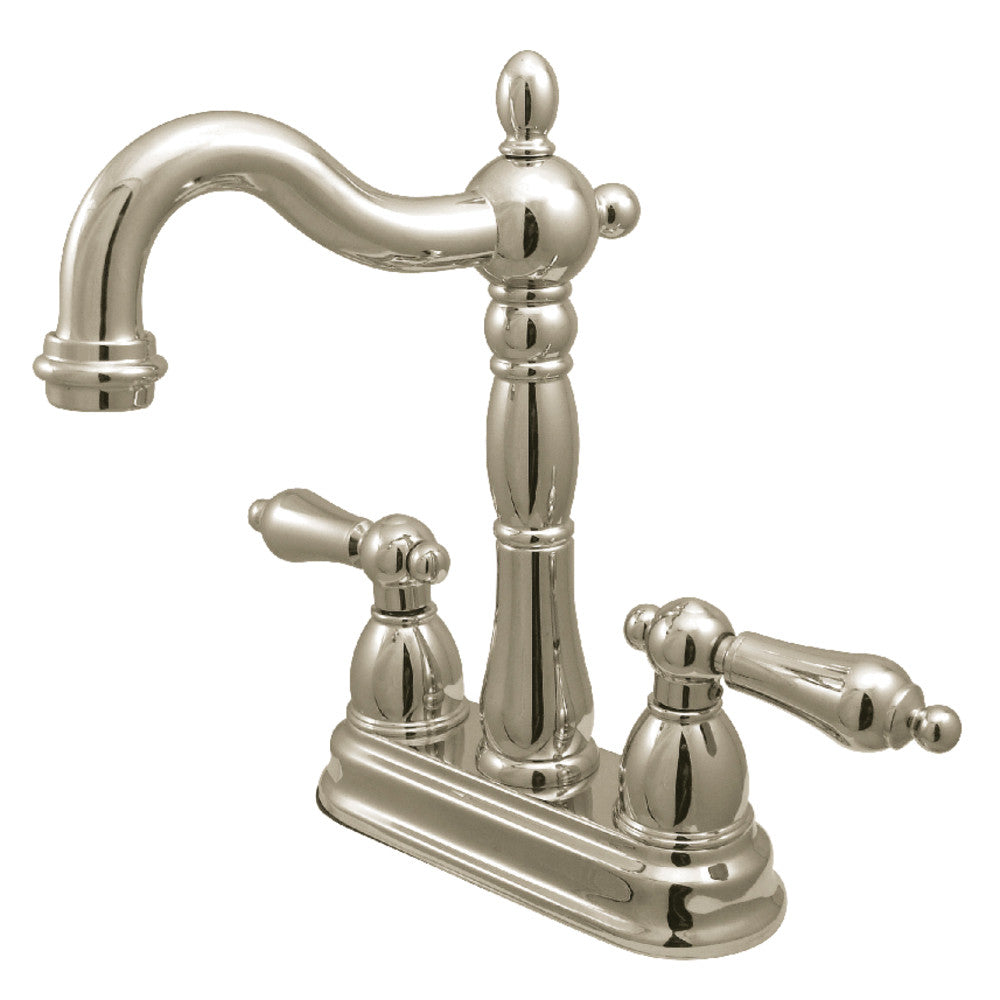 Kingston Brass KB1491AL Heritage Two Handle Bar Faucet - Vintage Style Brass Kitchen Sink Faucet for Farmhouse & Modern Homes - Perfect for Bars, Restaurants, and Home Kitchens