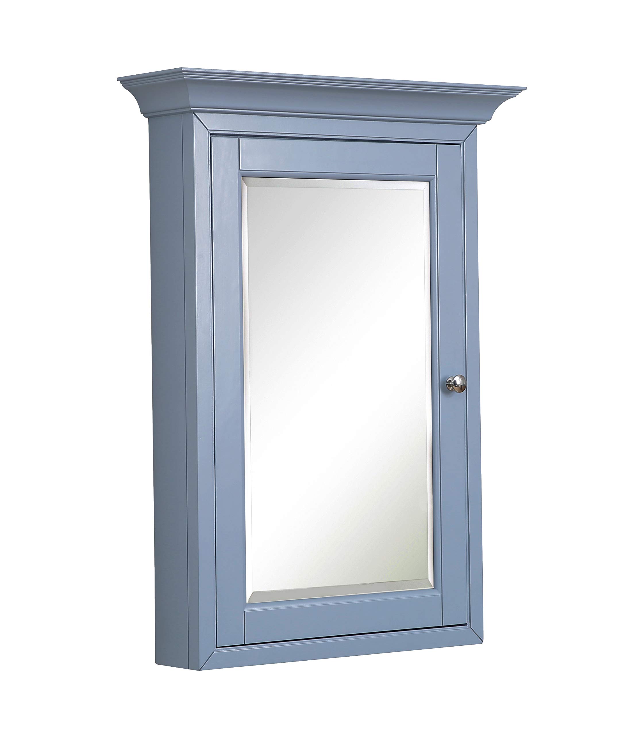 Newport Wall-Mounted Medicine Cabinet - Powder Blue for Bathroom & Kitchen Storage