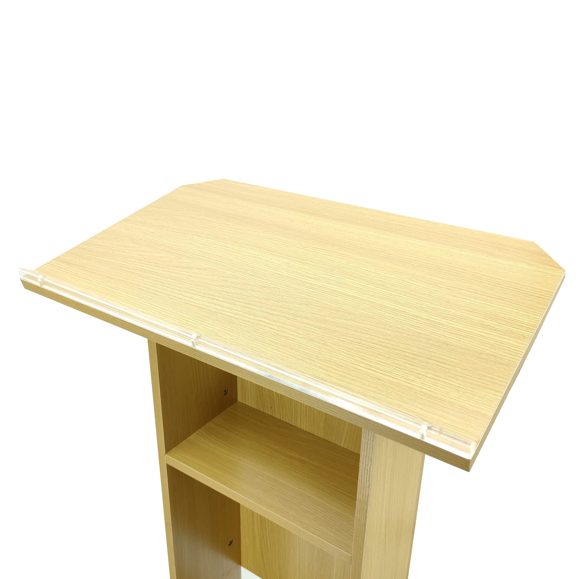 FixtureDisplays® Wooden Podium Lectern - MDF Wood Stand for Church, Wedding, Reception & Events - 14302 - Perfect for Speeches, Presentations & Ceremonies
