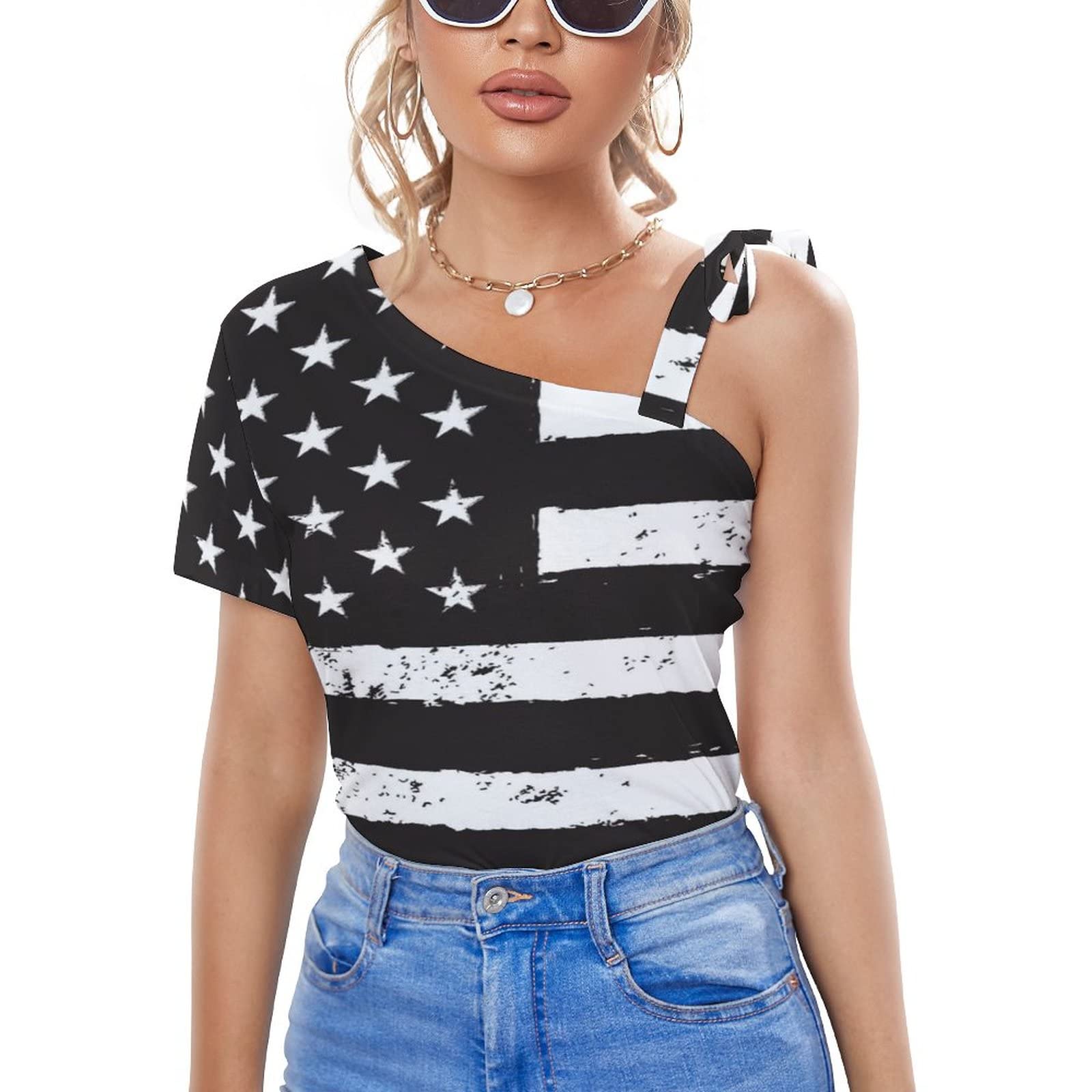 FRCAVBIN Women's Summer Off Shoulder T-Shirts - Sexy Cold Shoulder Blouse for Casual Wear | Perfect for Beach Outings, Date Nights & Summer Vacations