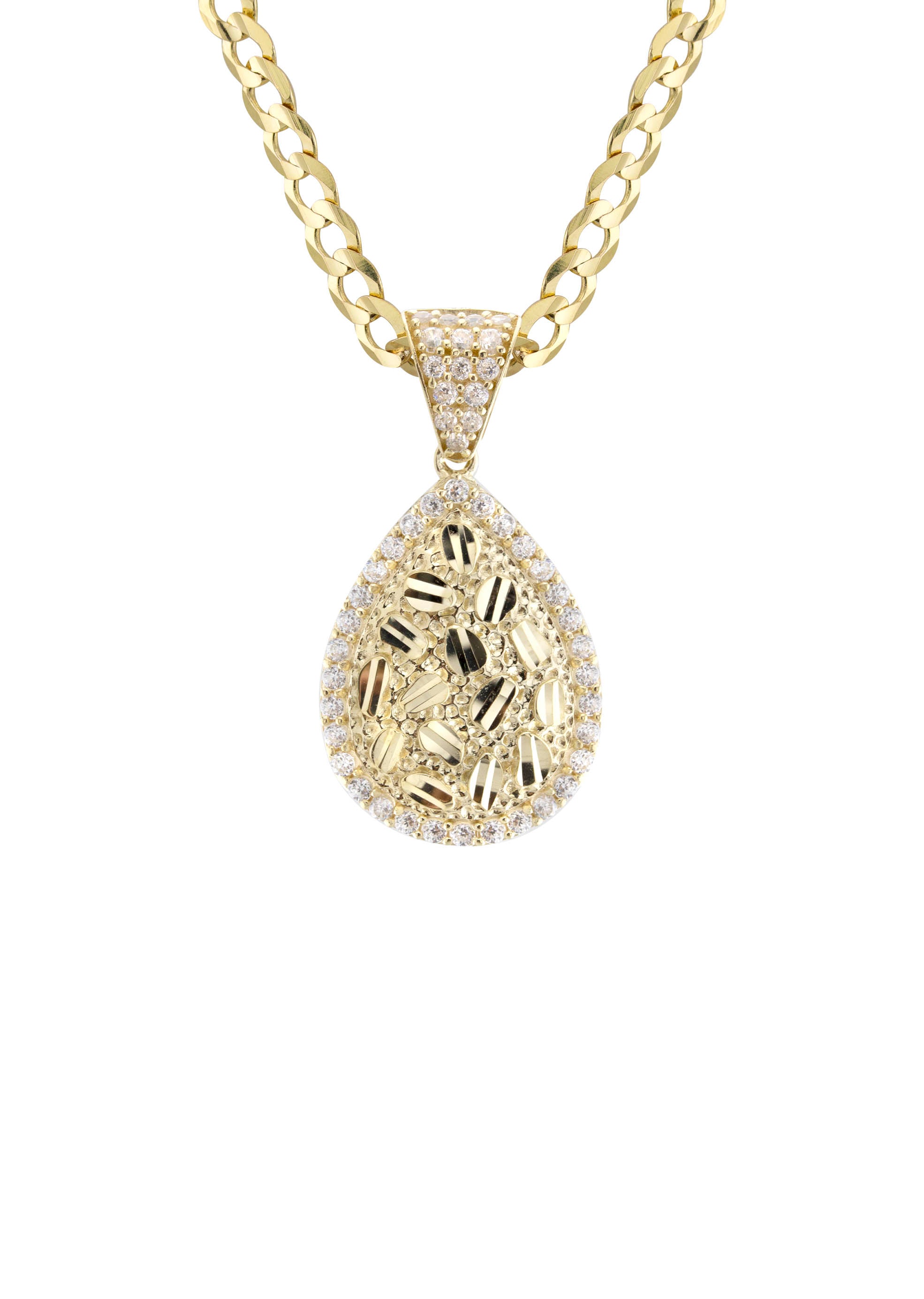 10K Yellow Gold Nugget Necklace for Women - 2.3mm to 9.3mm Sizes - Perfect for Everyday Wear, Gifts & Special Occasions