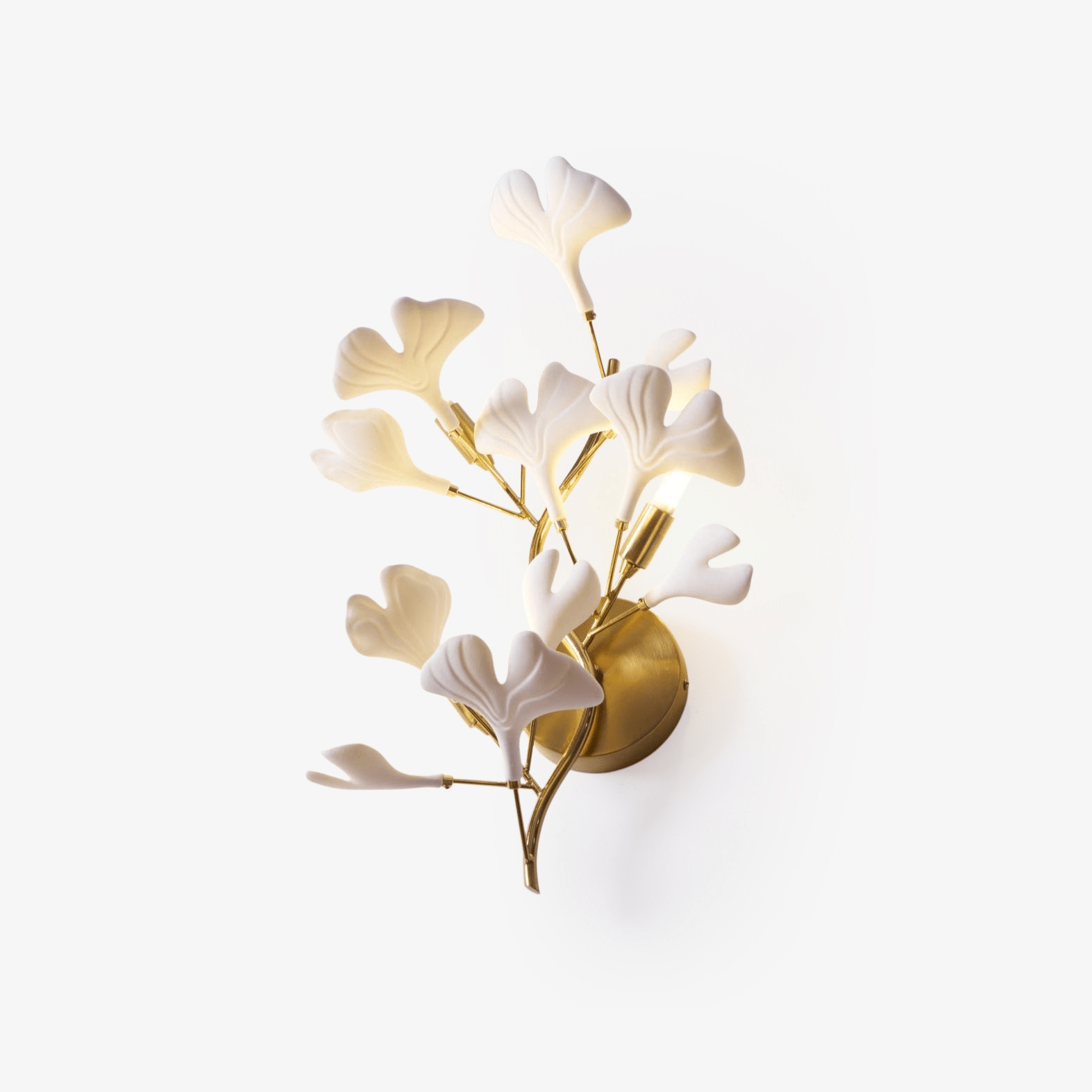 Ginkgo Leaf Wall Lamp - Modern LED Sconce Light Fixture for Bedroom, Living Room, and Hallway Decor | Energy-Efficient Home Lighting Solution