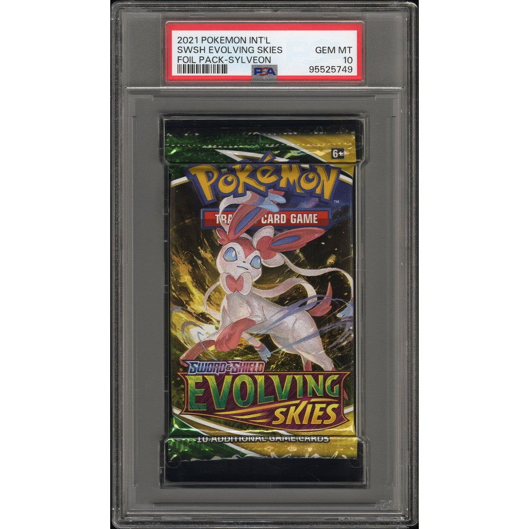 2021 Pokemon Evolving Skies Sylveon Foil Pack PSA 10 Graded Card - Perfect for Collectors, Gaming & Trading Card Battles