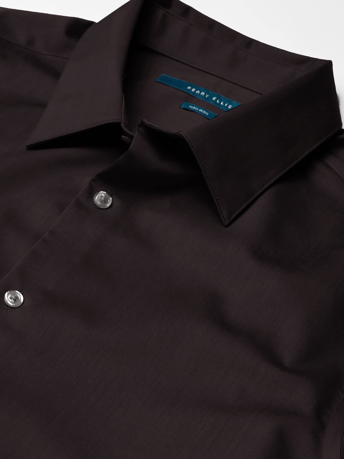 Perry Ellis Men's Non-Iron Essential Dress Shirt - Comfortable Business & Formal Wear for Office, Interviews & Special Occasions
