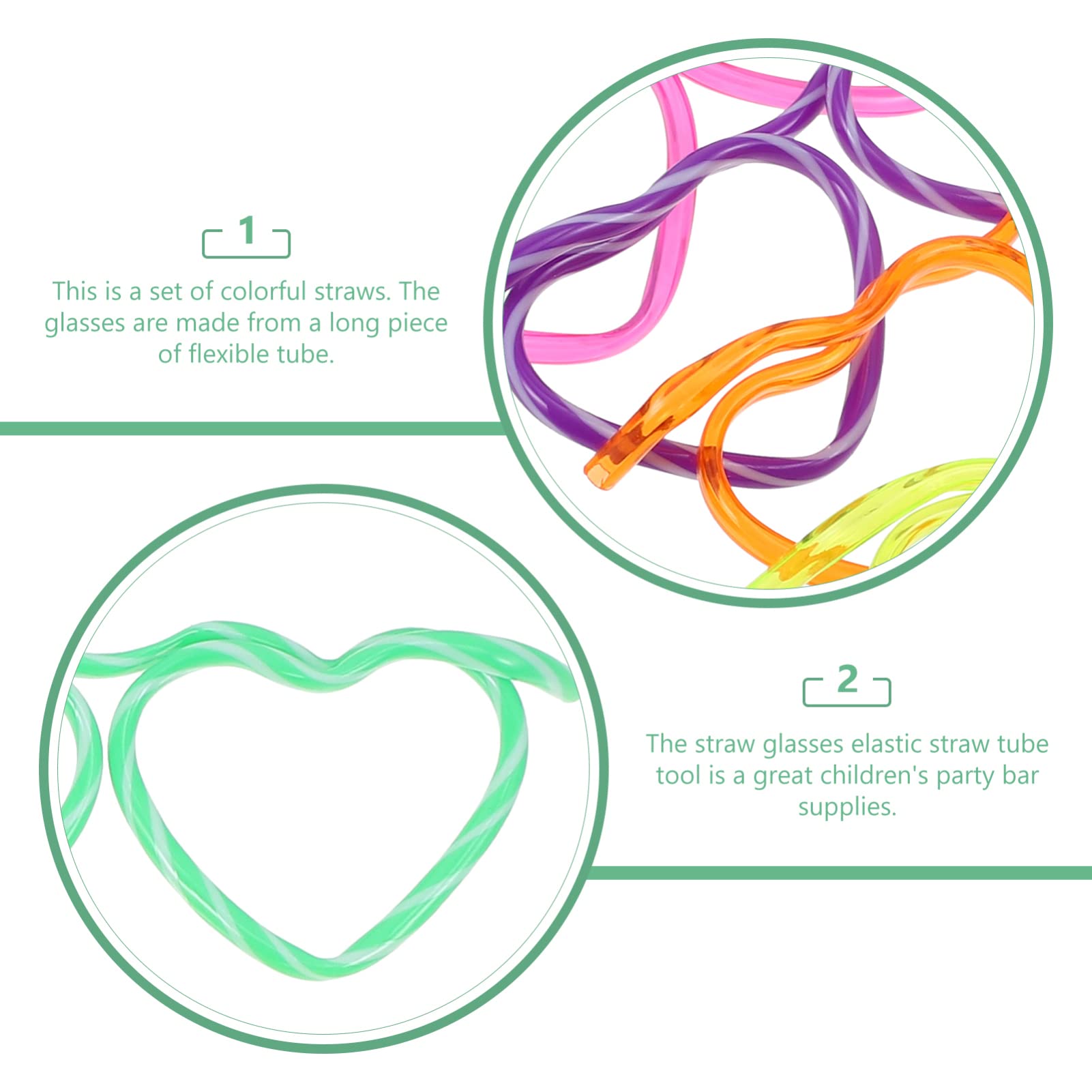 Colorful Disposable Plastic Drinking Straws - 12Pcs Fun Heart Crazy Straws for Kids, Reusable DIY Party Cups & Kiddush Cups - Perfect for Birthday Parties, Summer Drinks, and DIY Crafts