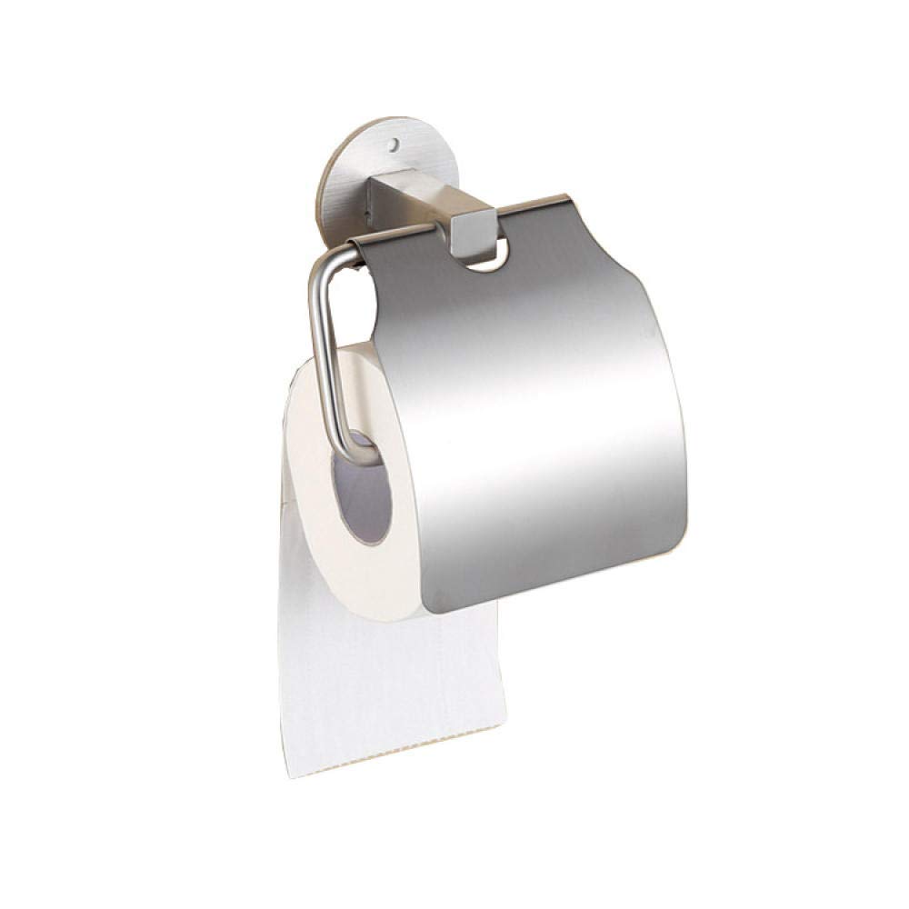 Stainless Steel Toilet Paper Holder & Kitchen Roll Dispenser - 304 Punch-Free Design with Strong Adhesive - Bathroom & Kitchen Hardware for Home, Office, and RV Use