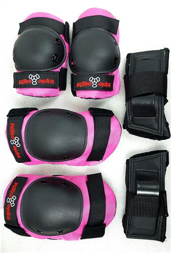 Triple 8 Junior Tri Pack Saver Series - 3-Pack Kids Knee Pads, Elbow Pads & Wrist Guards Set for Skateboarding, Roller Skating & Scooter Riding - Protective Gear for Safe Outdoor Sports & Play