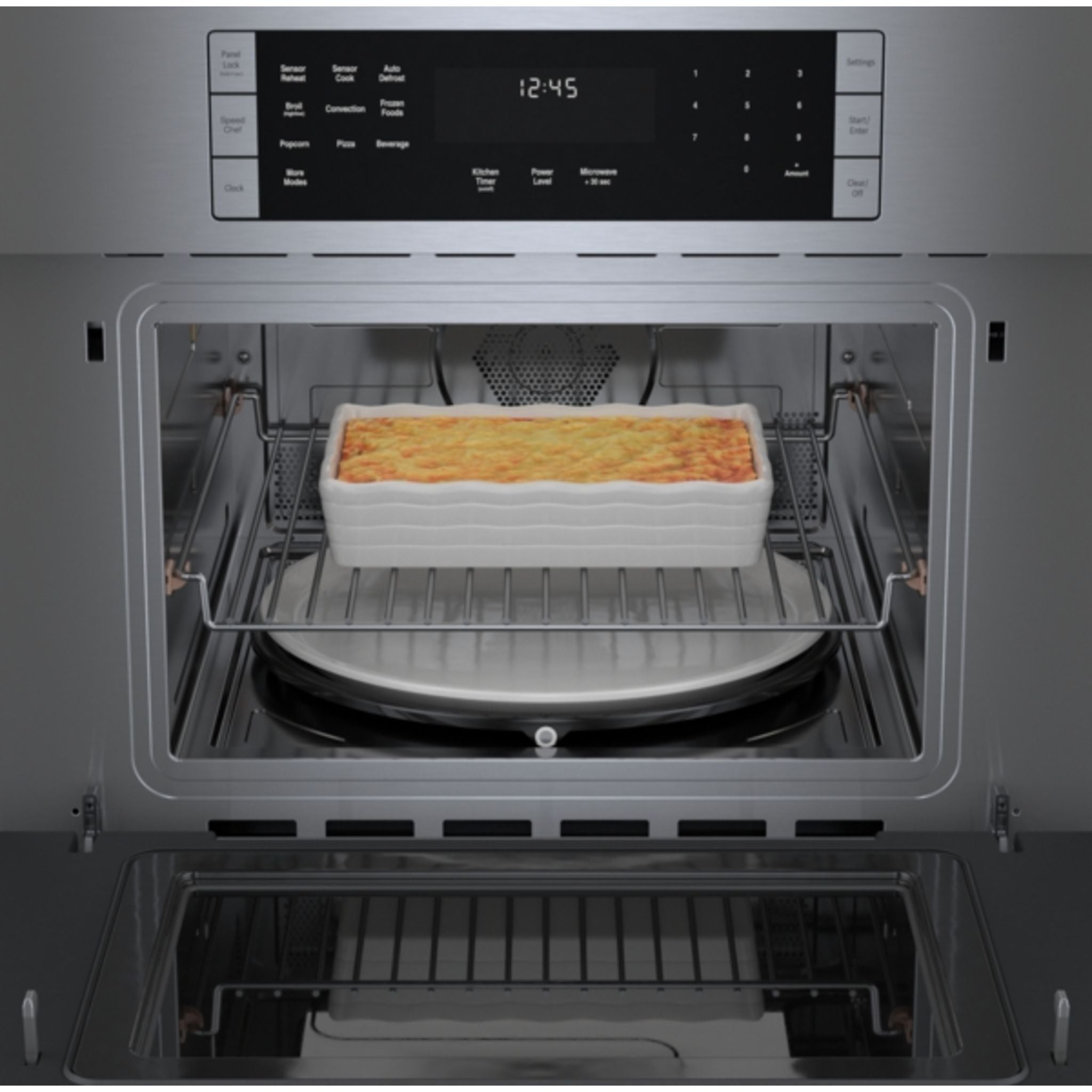 Bosch HMC80152UC Stainless Steel Built-In Microwave Oven - Perfect for Modern Kitchens, Small Spaces & Quick Meal Prep
