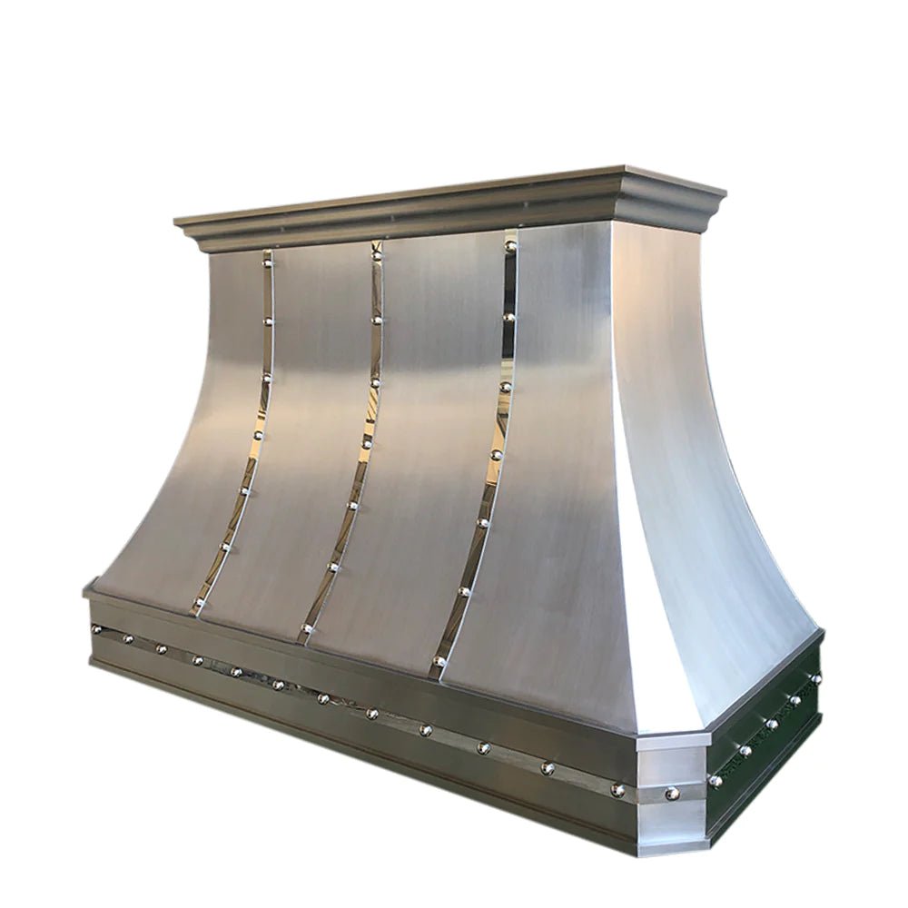 SINDA 36-inch Curved Brushed Stainless Steel Range Hood - SRH3C 3TR AMTR Commercial Grade Kitchen Vent Hood for Home & Restaurant Use
