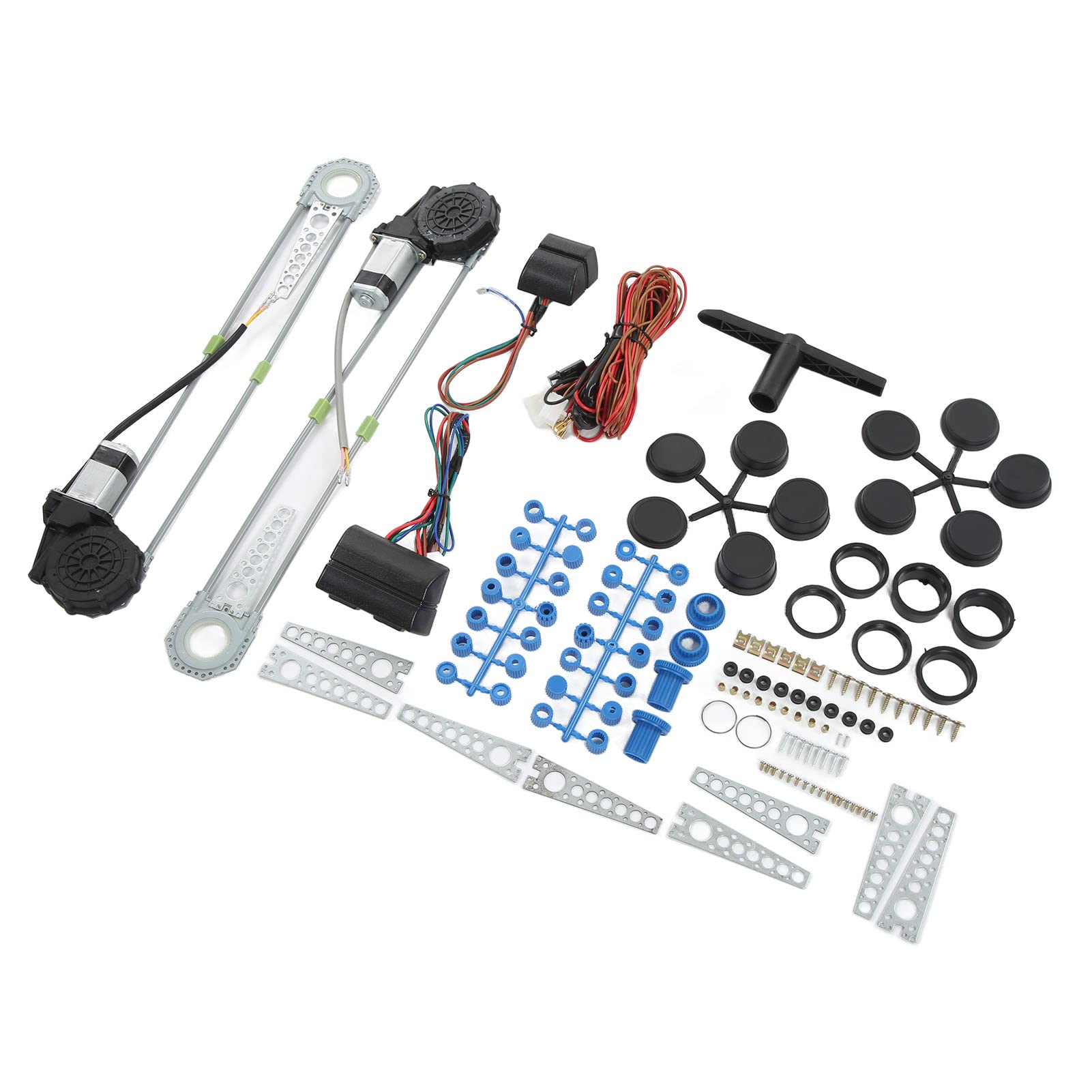 Power Window Switch & Regulator Conversion Kit - Auto Upgrade Parts for 2 Door Pickup Truck & SUV - Easy DIY Installation for Smooth Window Operation