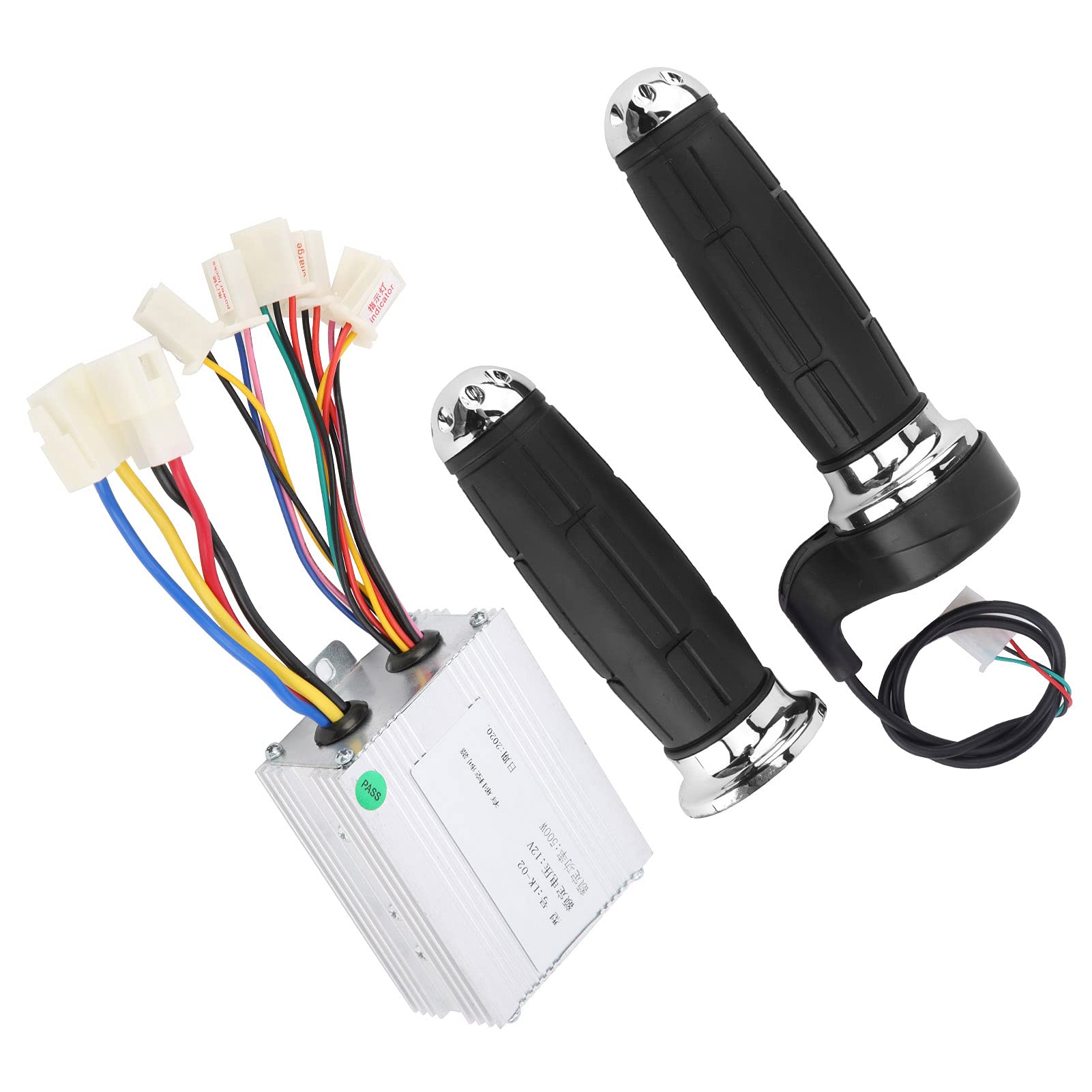 Shanrya Speed Switch Bike Grips - Anti-Slip 12V 500W Lightweight Throttle Grip with Sturdy Aluminum & Rubber for Electric Bicycles & Scooters - Perfect for Commuting, Off-Road Adventures & Urban Riding