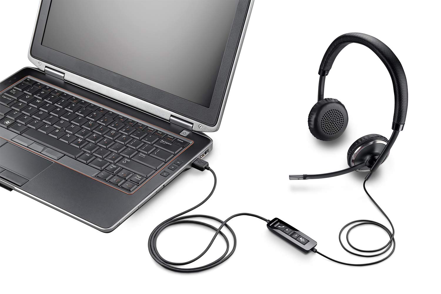 Plantronics C520-M Stereo USB Headset for PC - Noise Cancelling Microphone, Comfortable Ear Cushions for Office, Call Center & Remote Work