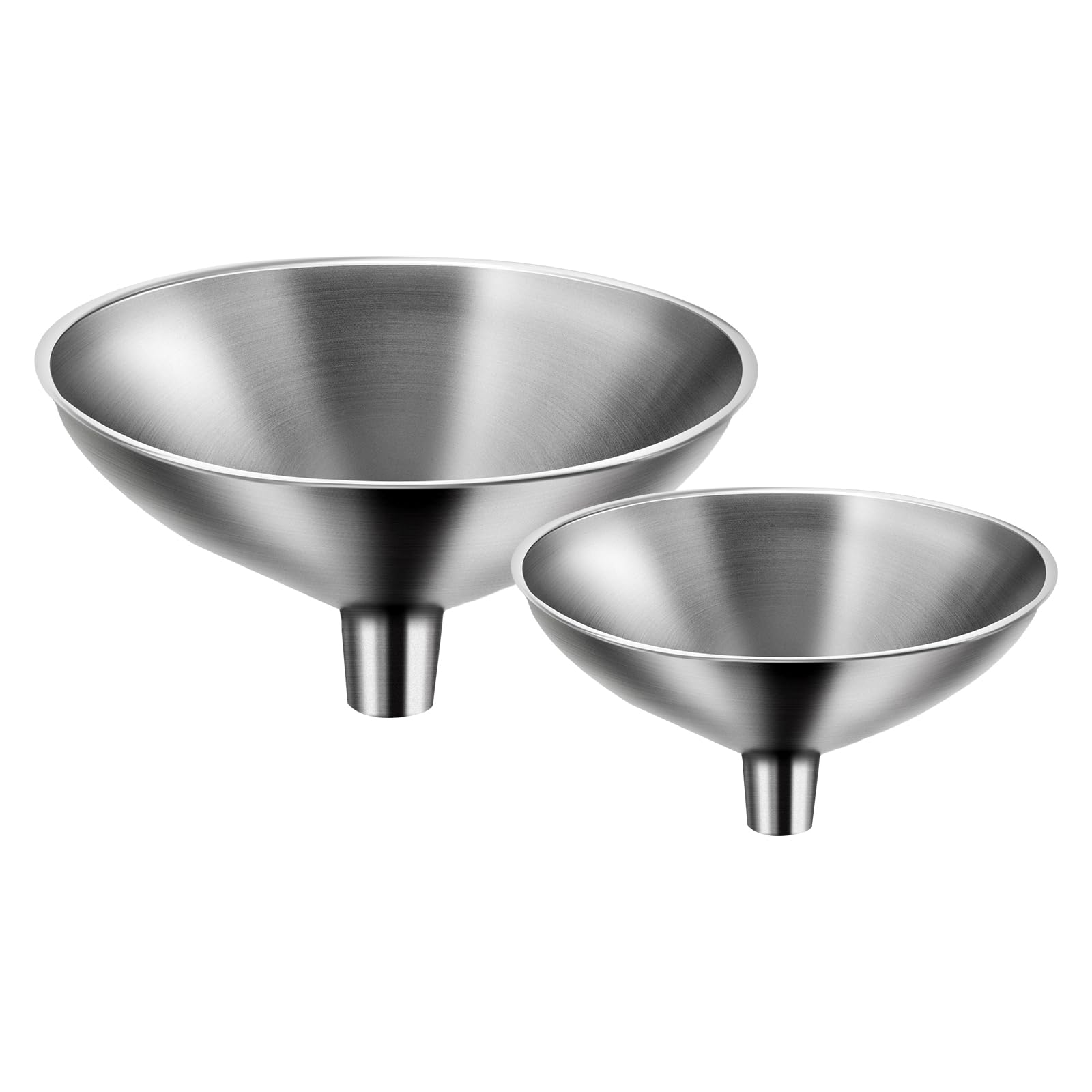 2-Pack Small Stainless Steel Funnel Set - Mini Kitchen Funnel for Essential Oil Transfer, Cooking, Baking & DIY Projects | Perfect for Liquids, Spices & Small Bottles