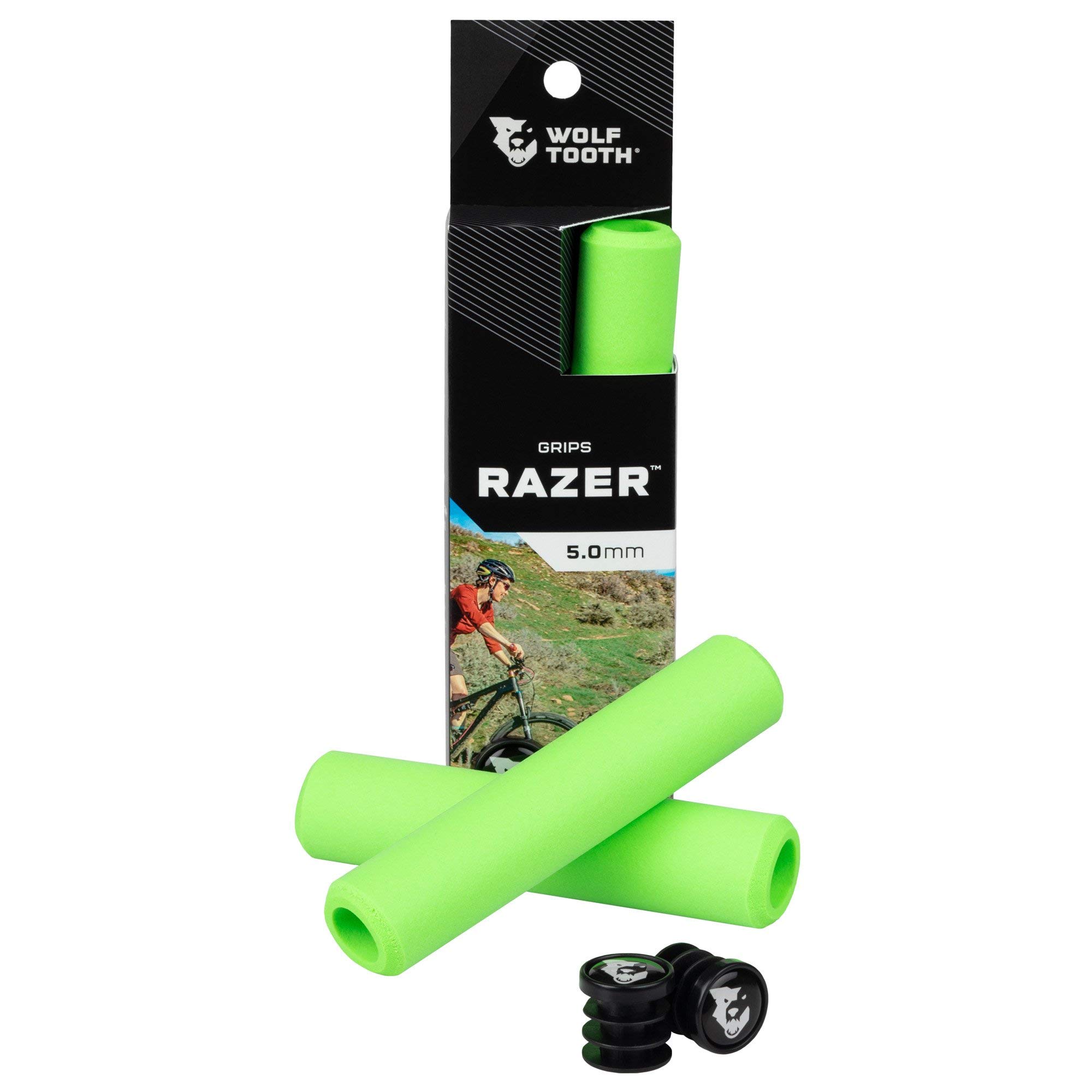 Wolf Tooth Silicone Mountain Bike Grips - Non-Slip Ergonomic Handlebar Grips for MTB, BMX & Road Bikes | Durable Shock-Absorbing Design for Trail Riding & Off-Road Cycling