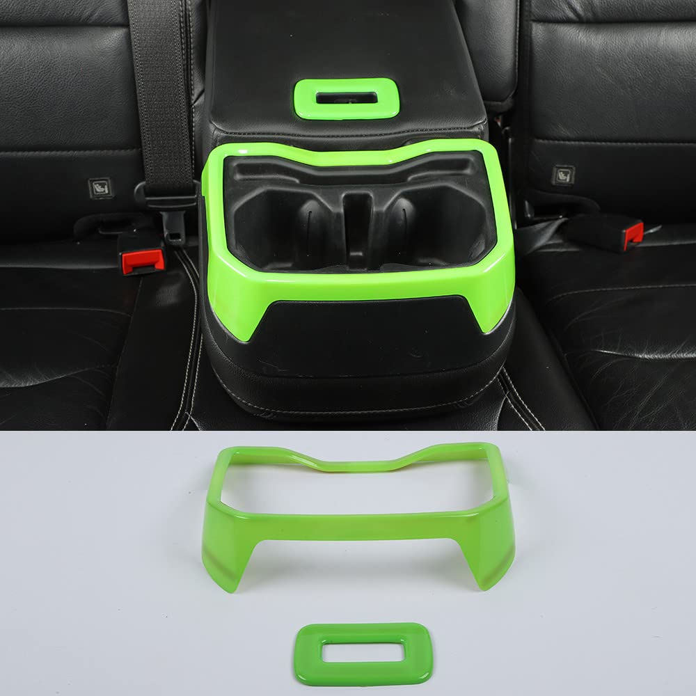 ABS Rear Armrest Cup Holder Panel Cover & Decorative Trim for Jeep Wrangler JL 2018-2022 - Interior Accessories Upgrade for Enhanced Comfort & Style | Perfect for Road Trips & Daily Commuting
