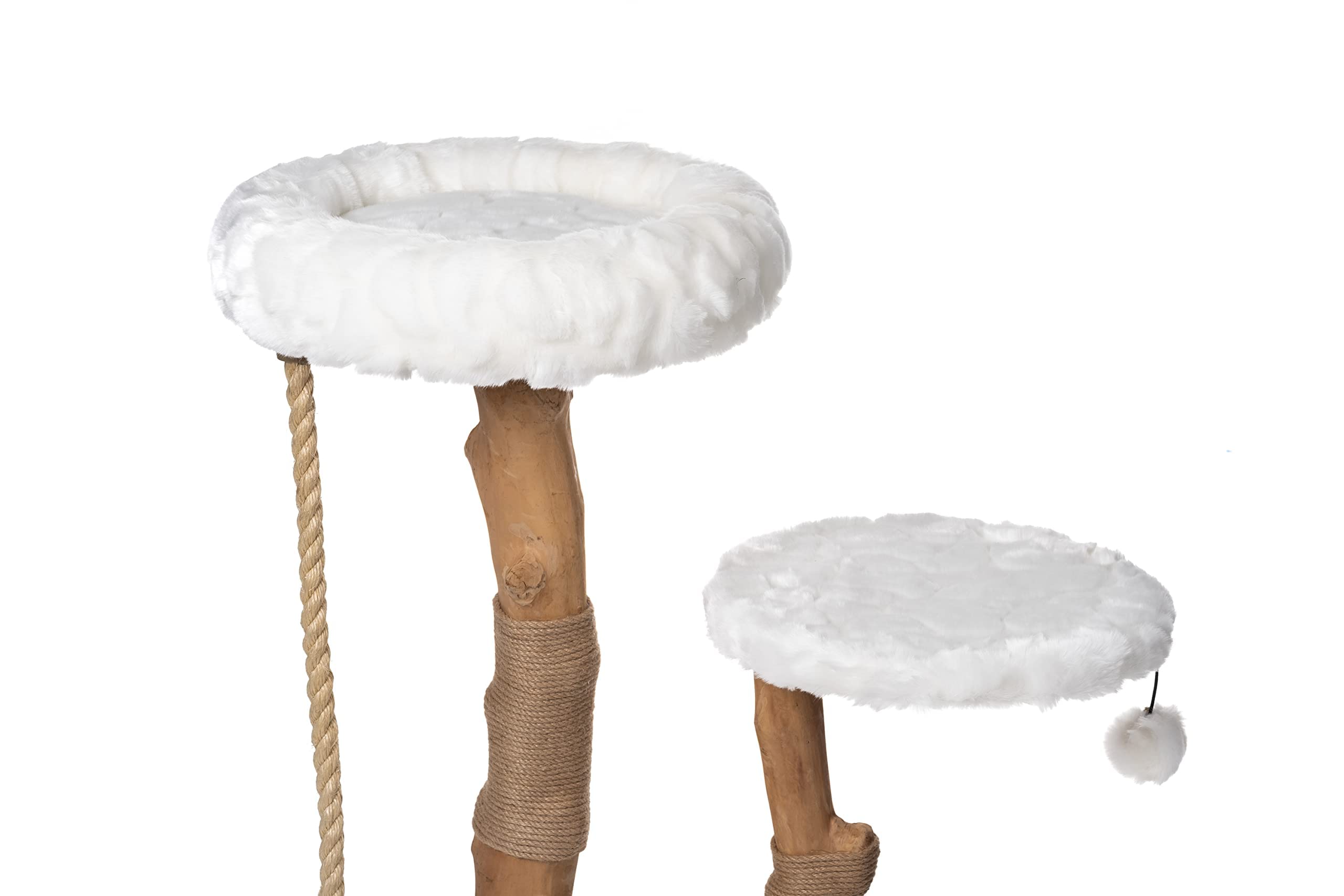 Luxury Modern Cat Tree & Wood Cat Tower - Natural Branch Scratching Post & Cat Condo | Premium Cat Furniture for Indoor Cats | Perfect for Apartments & Home Decor