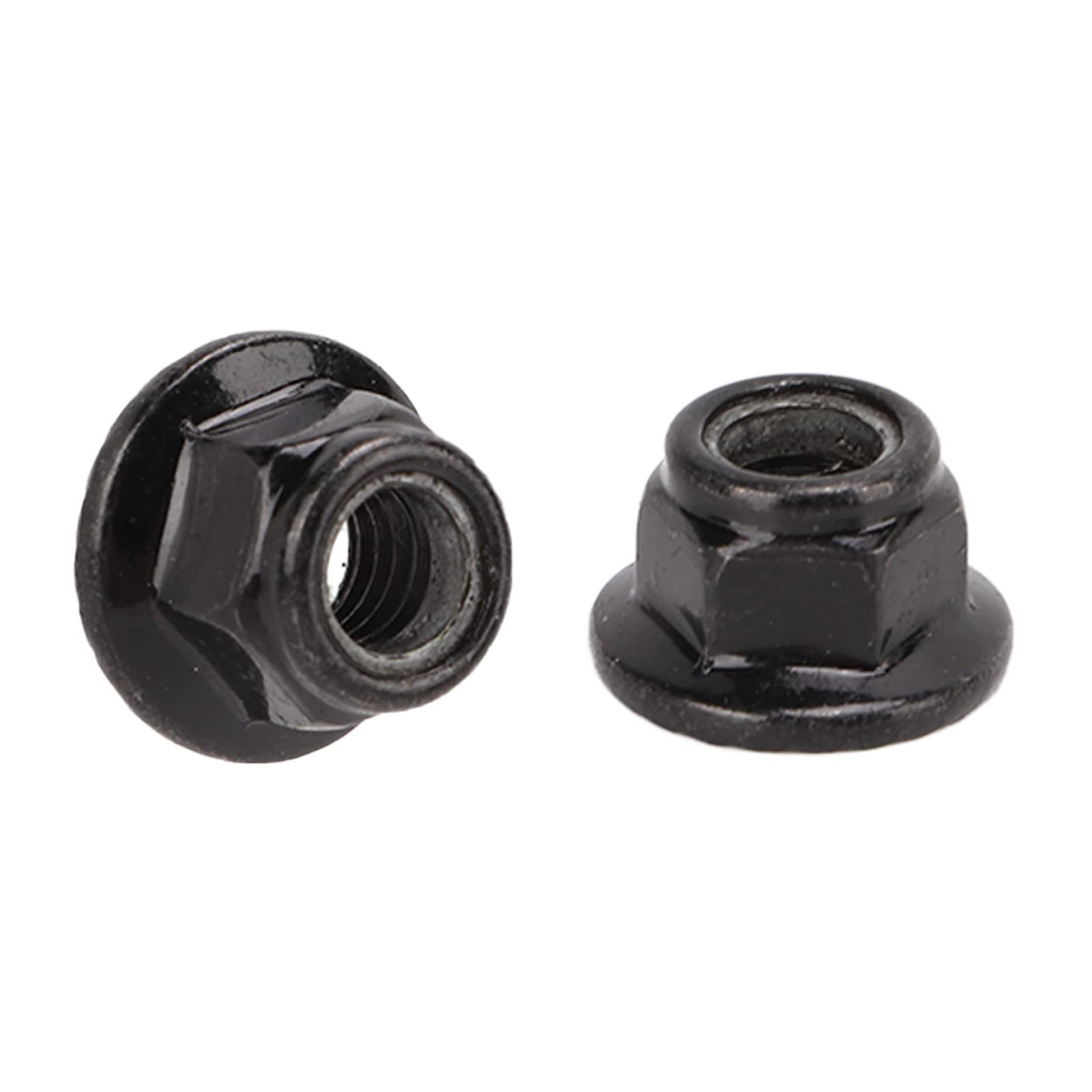 Dilwe 10PCS M5 Iron Locking Lug Nuts - Corrosion Resistant RC Car Wheel Nuts for RC Model Cars, Self-Tightening Flange Nuts - Perfect for Off-Road RC Vehicles & Drift Racing Accessories (Black)
